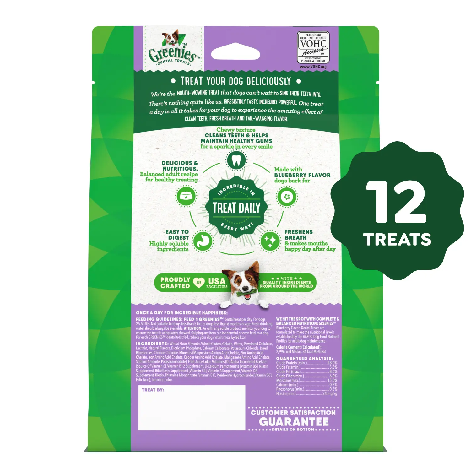 Greenies Blueberry Dog Dental Treats Regular 12-oz 12 Count - Image 3