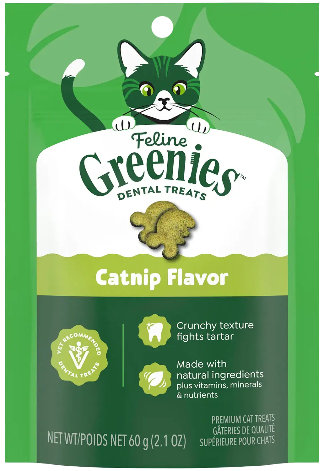 Greenies Feline Catnip Adult Cat Dental Treats 2.1-oz