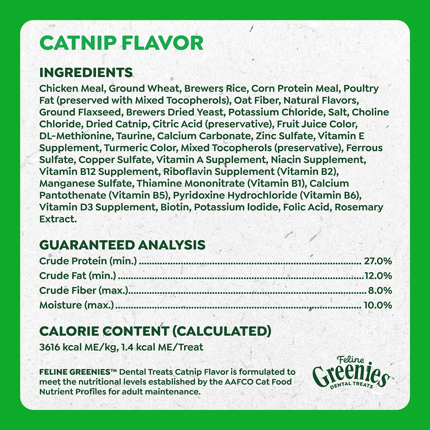 Greenies Feline Catnip Adult Cat Dental Treats 2.1-oz - Image 6