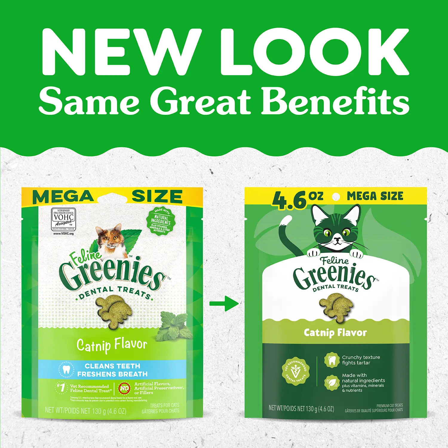 Greenies Feline Catnip Adult Cat Dental Treats 4.6-oz - Image 2