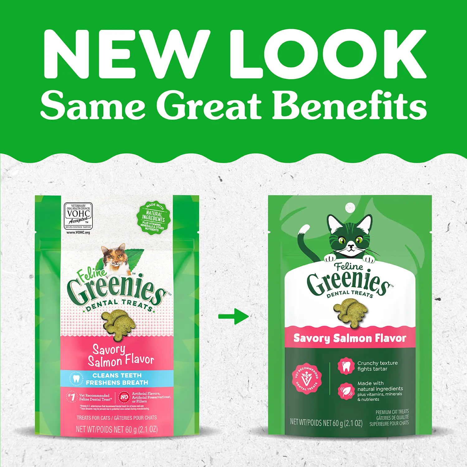 Greenies Feline Savory Salmon Adult Cat Dental Treats 2.1-oz - Image 2