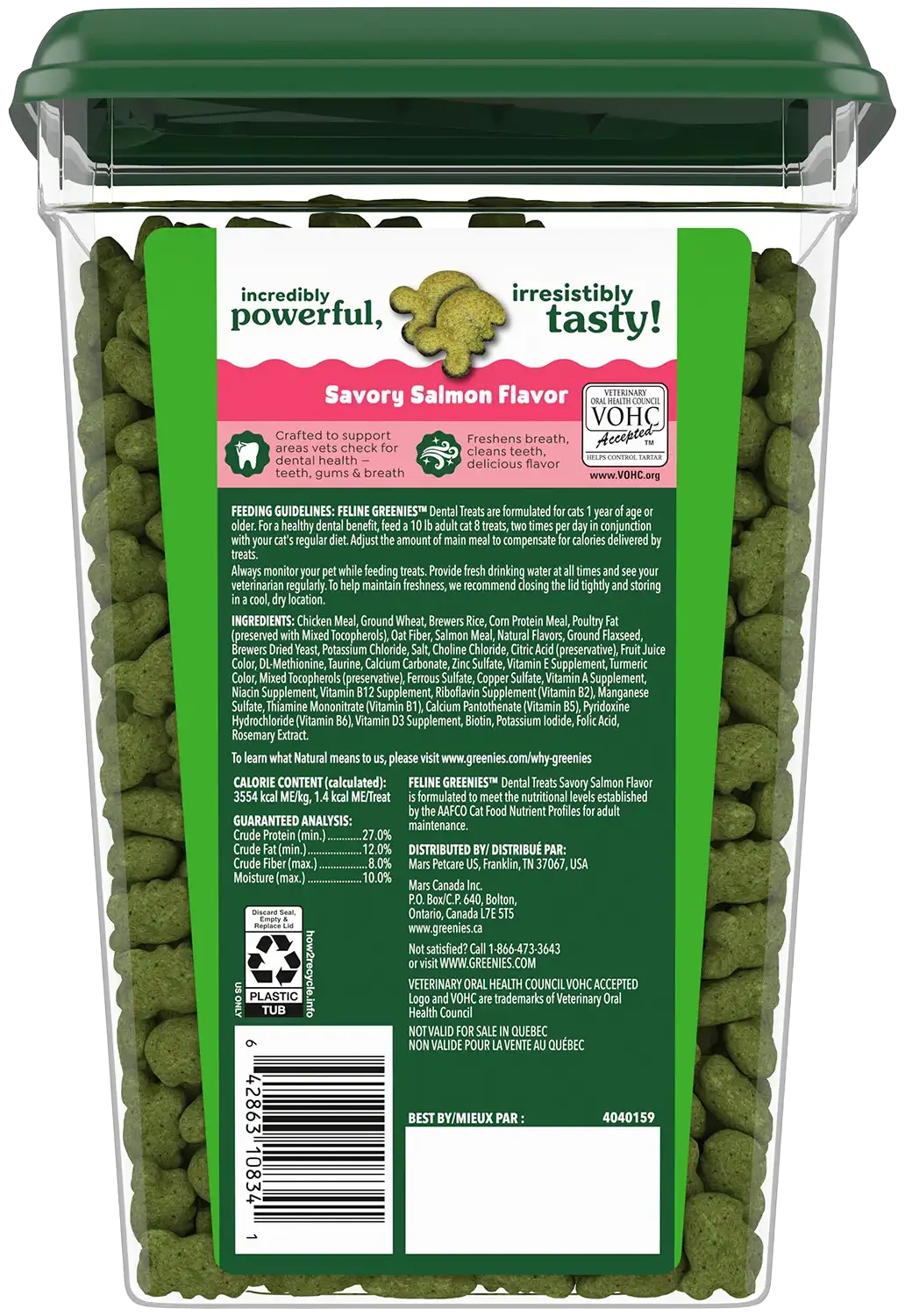 Greenies Feline Savory Salmon Adult Cat Dental Treats 21-oz - Image 3