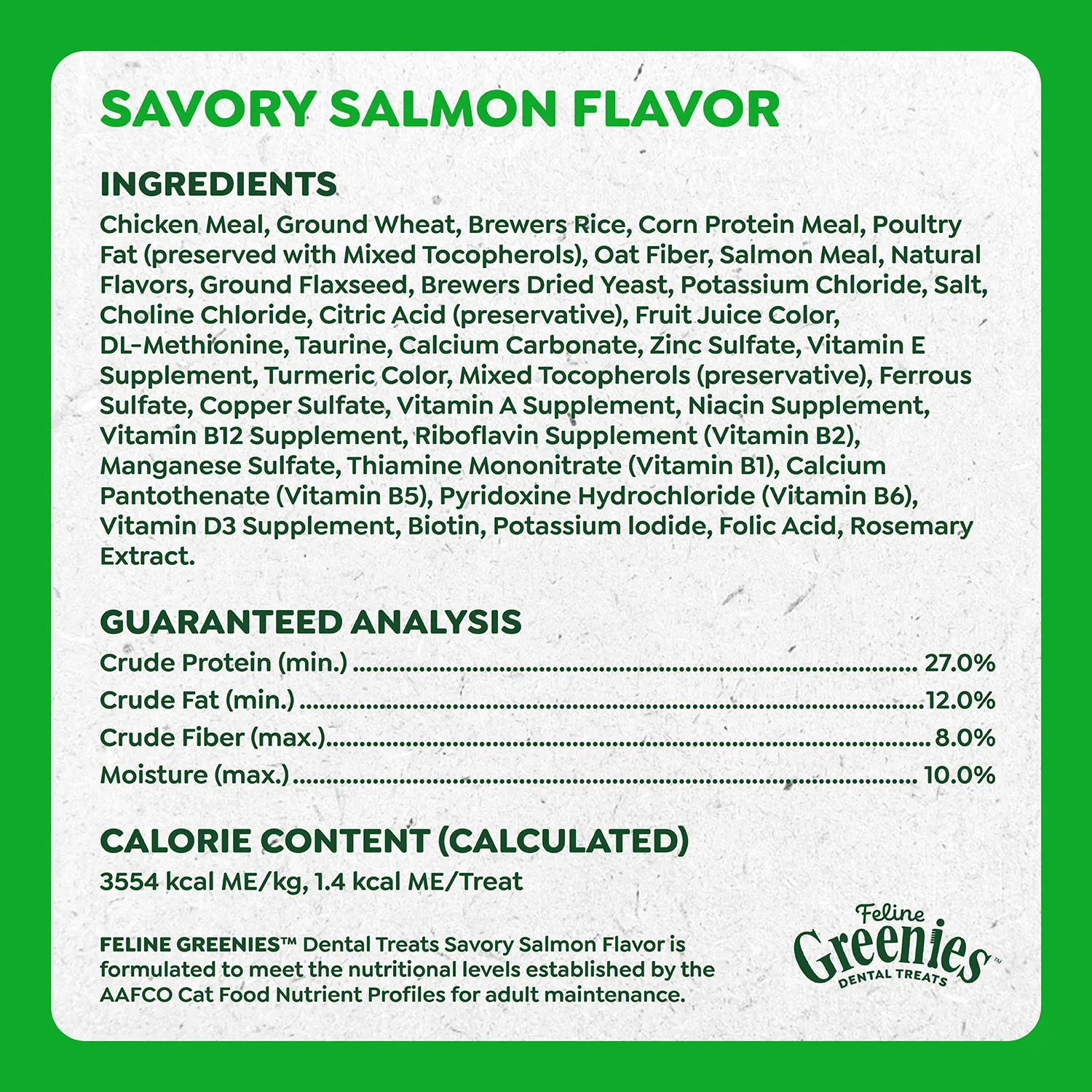 Greenies Feline Savory Salmon Adult Cat Dental Treats 9.75-oz - Image 6
