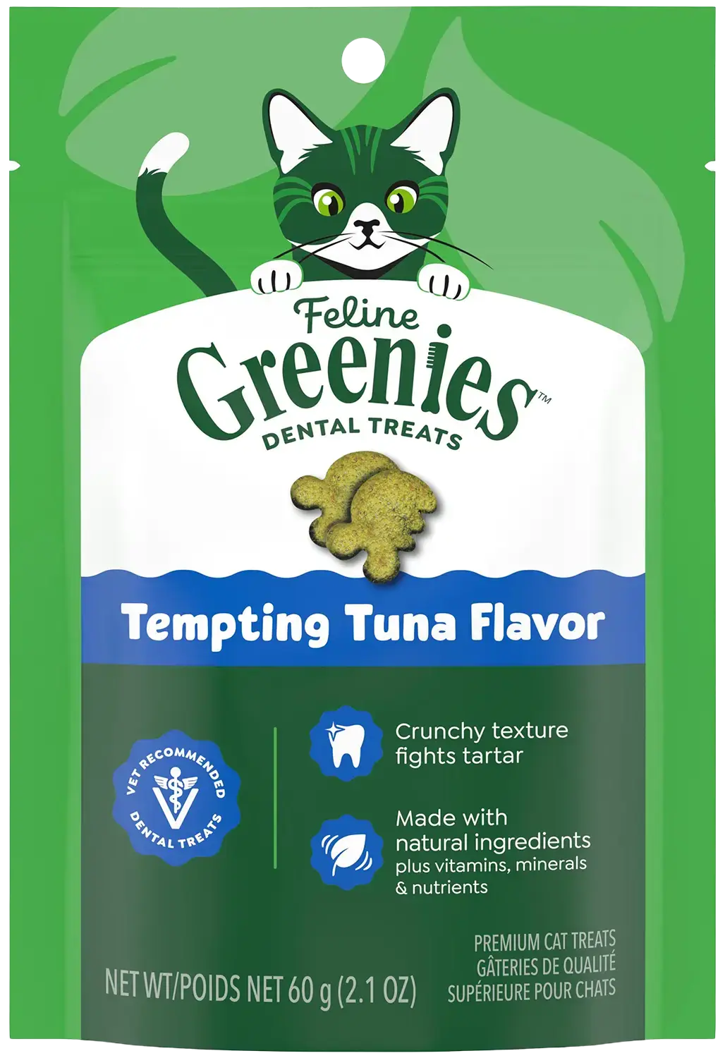 Greenies Feline Tempting Tuna Adult Cat Dental Treats 2.1-oz