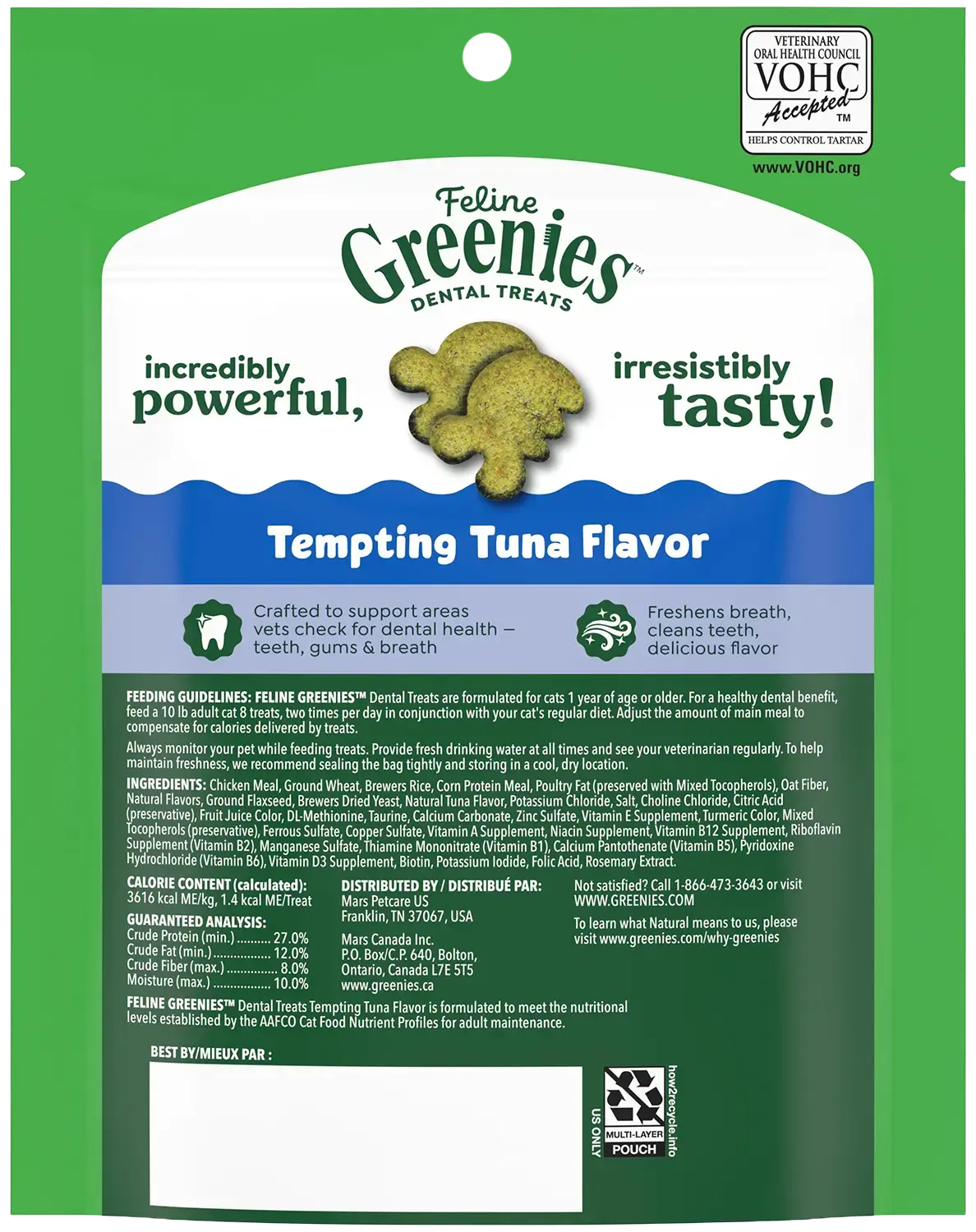 Greenies Feline Tempting Tuna Adult Cat Dental Treats 4.6-oz - Image 3