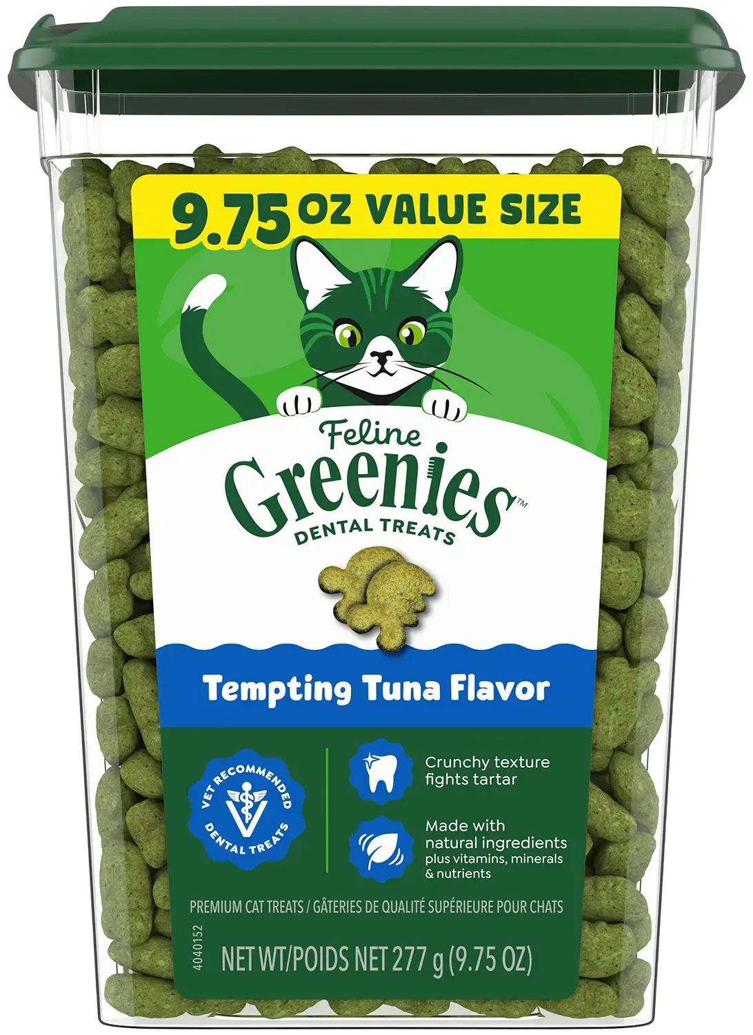 Greenies Feline Tempting Tuna Adult Cat Dental Treats 9.75-oz
