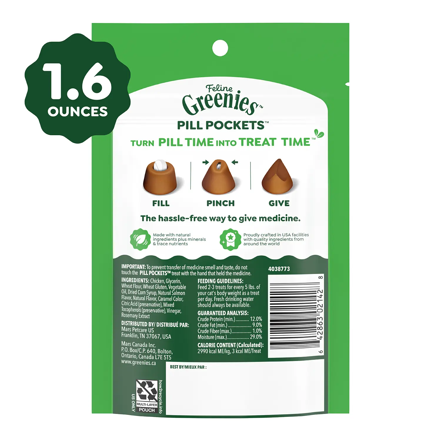 Greenies Feline Pill Pockets Cat Treats Salmon 1.6-oz 45 Count - Image 4