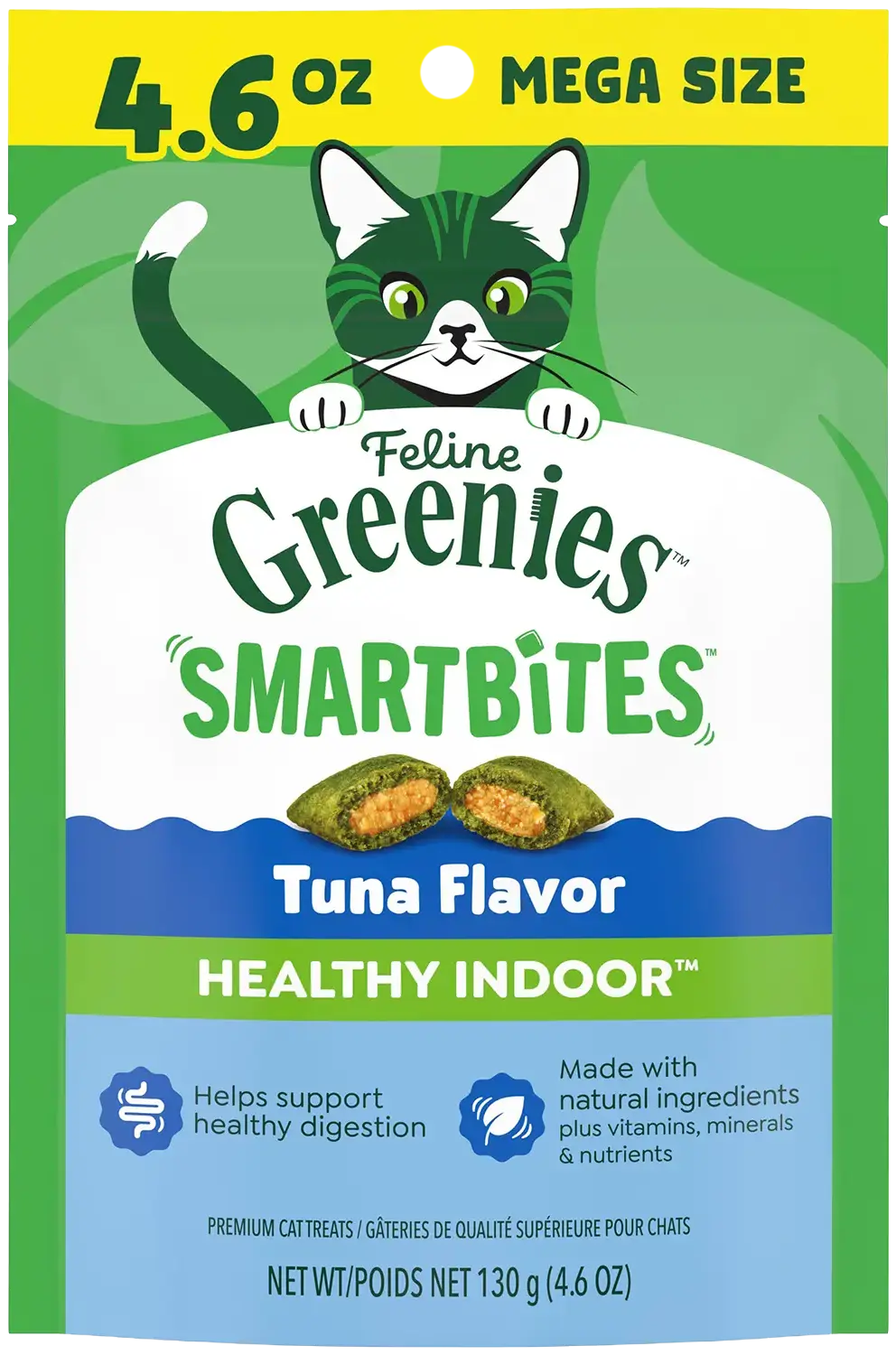 Greenies Feline SmartBites Healthy Indoor Tuna Cat Treats 4.6-oz