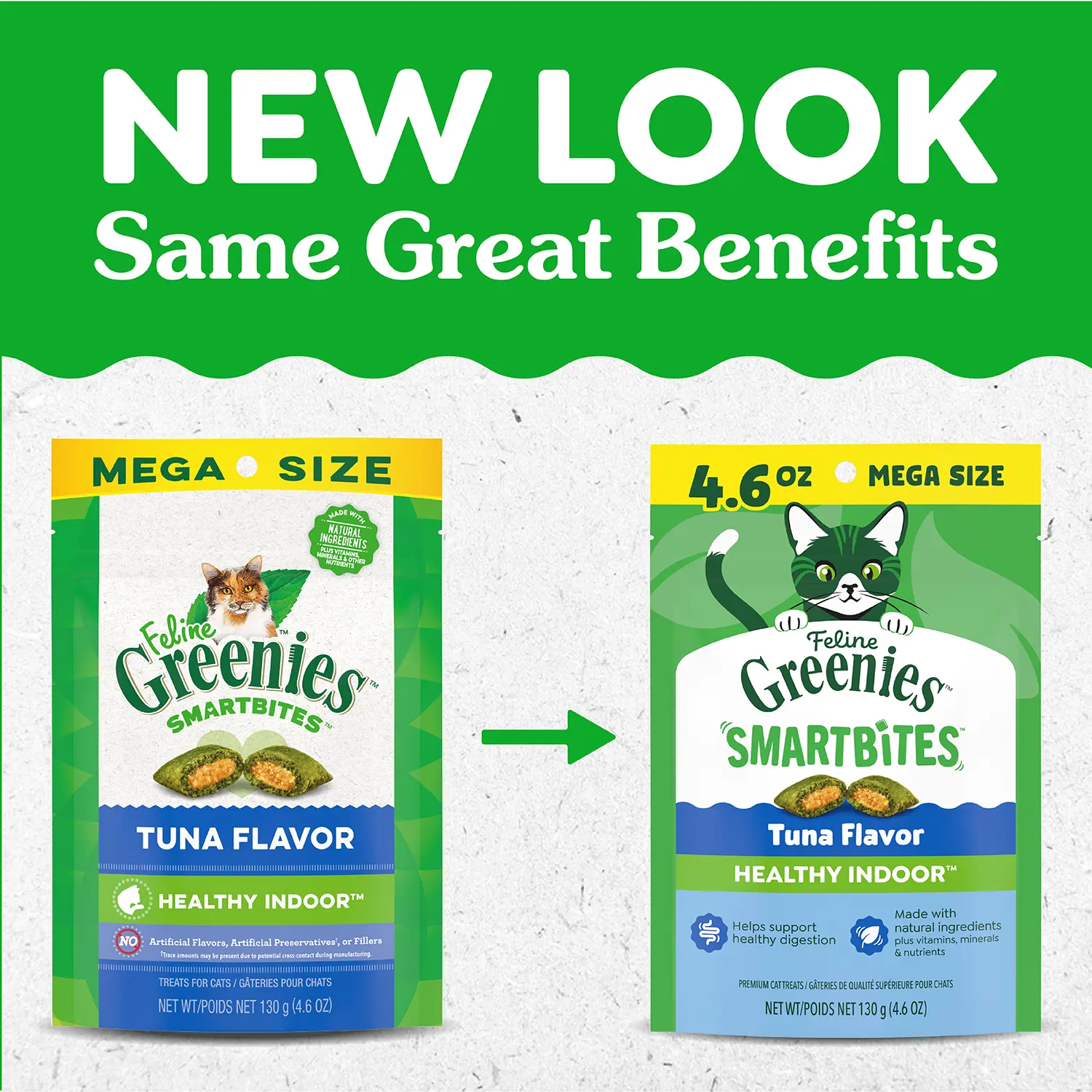 Greenies Feline SmartBites Healthy Indoor Tuna Cat Treats 4.6-oz - Image 2