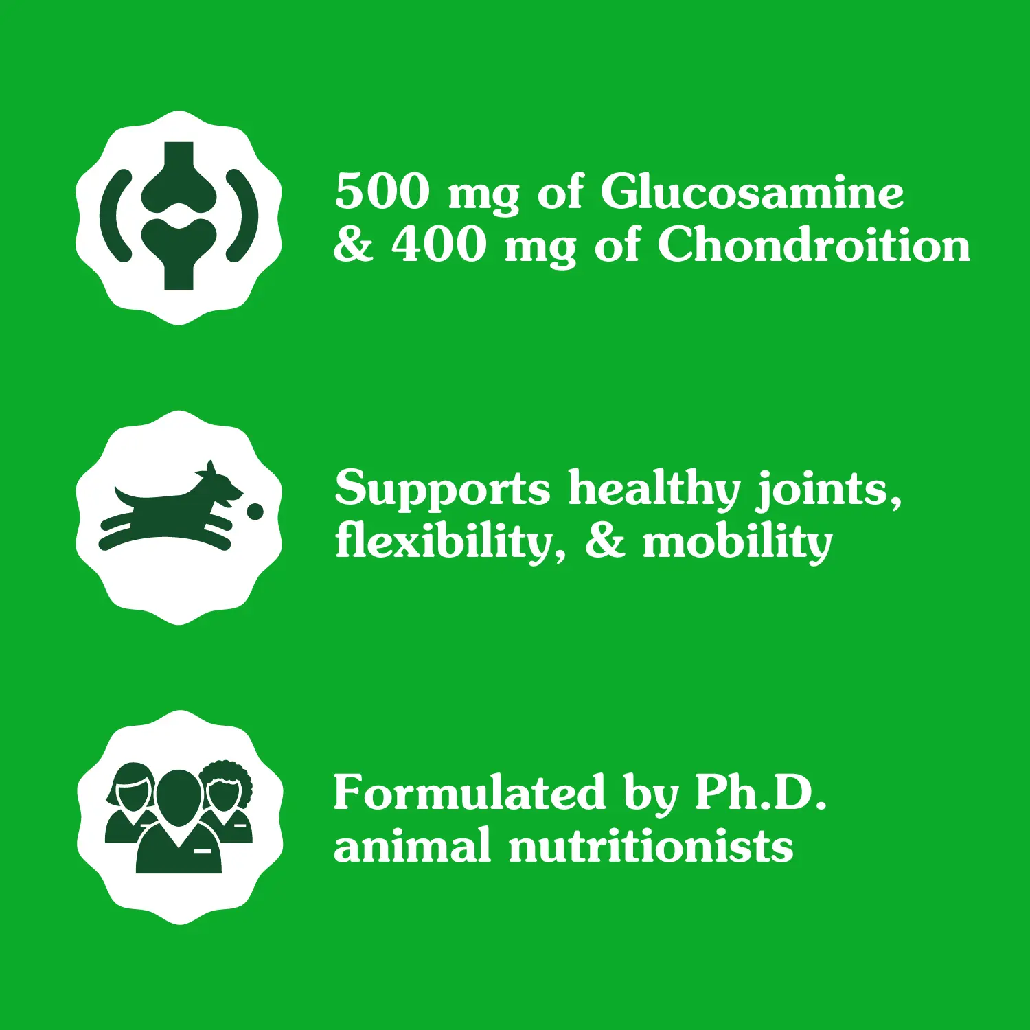 Greenies Hip & Joint Supplement Soft Chews for Adult Dogs Chicken Flavor 30 Count 6.08-oz - Image 5