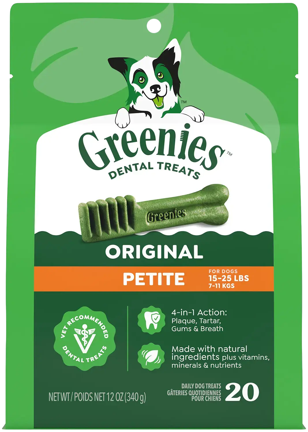 Greenies Original Dog Dental Treats Petite 12-oz 20 Count