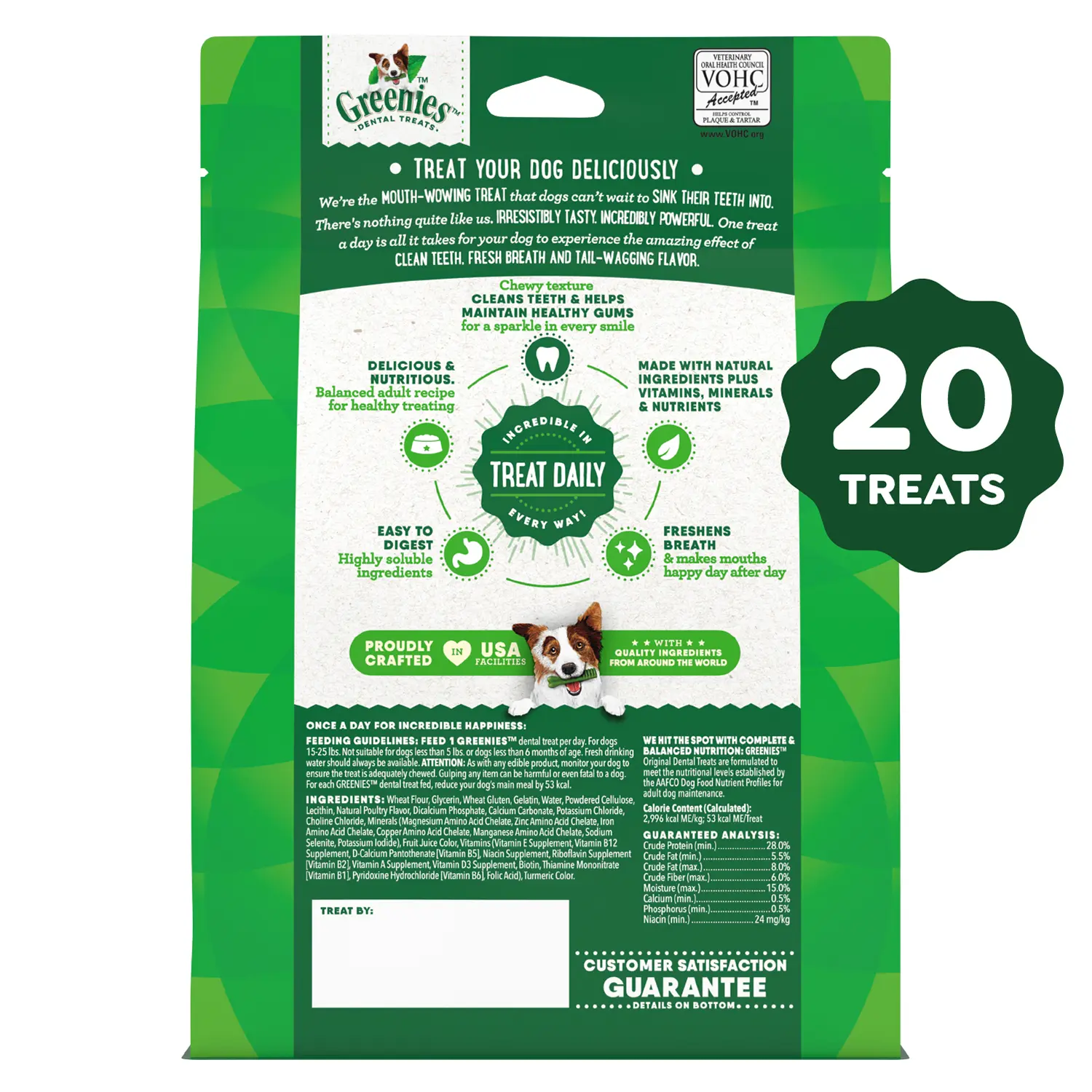 Greenies Original Dog Dental Treats Petite 12-oz 20 Count - Image 3