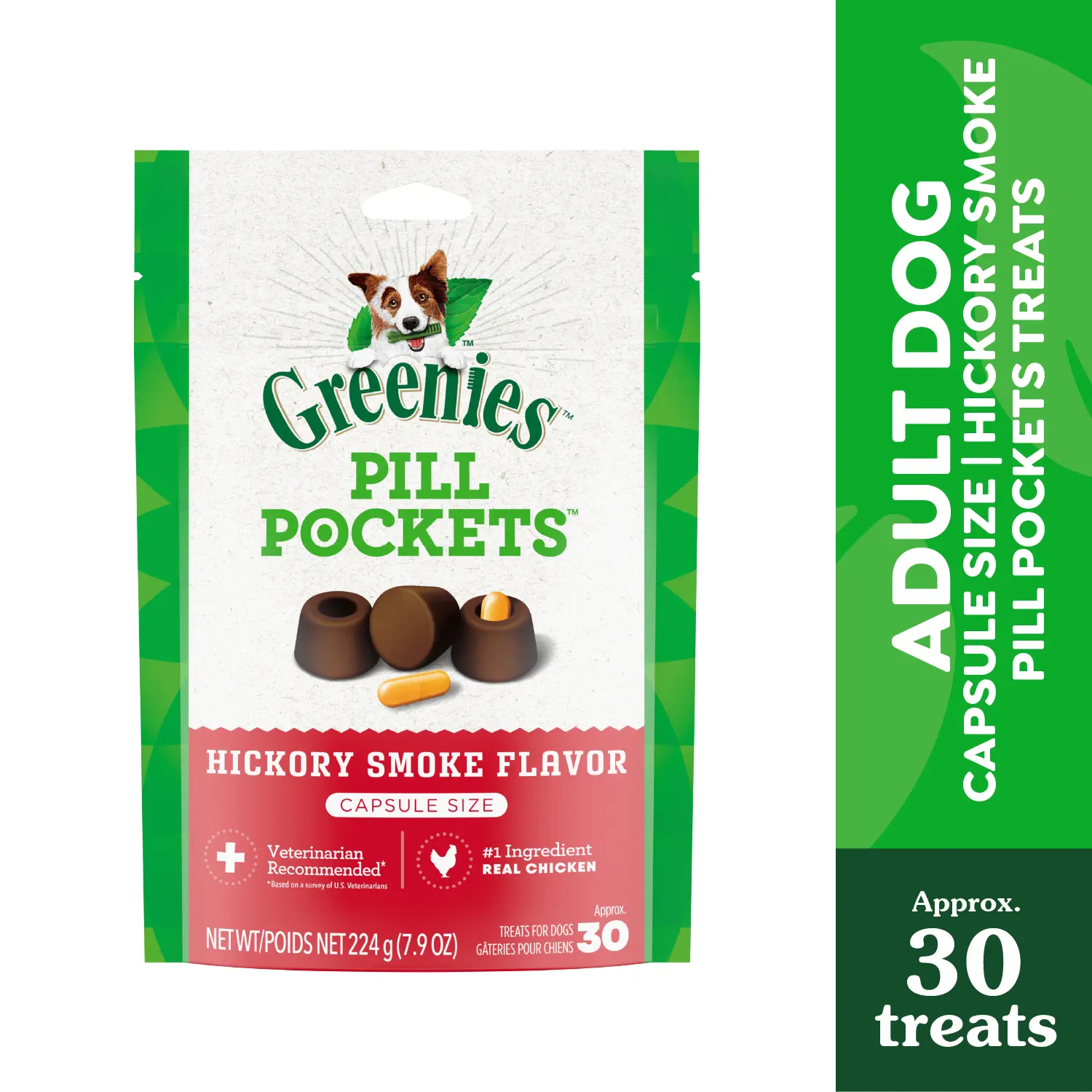 Greenies Capsule Pill Pockets Dog Treats Hickory Smoke 7.9-oz 30 Count - Image 2