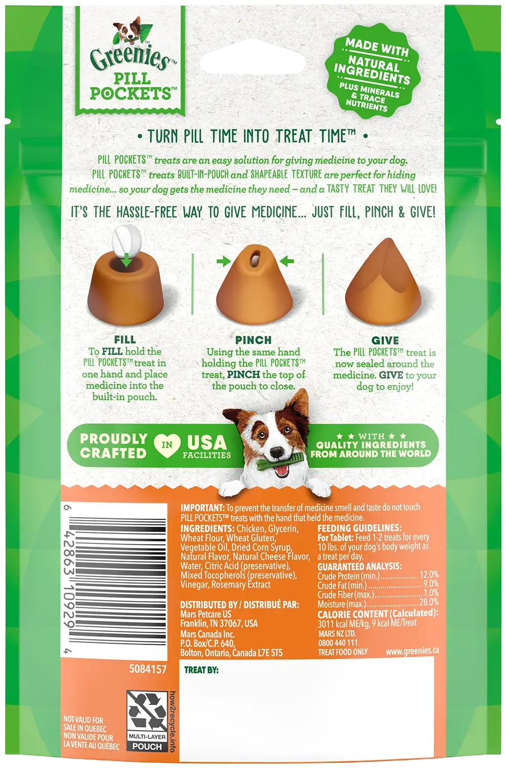 Greenies Tablet Pill Pockets Dog Treats Cheese 3.2-oz 30 Count - Image 3