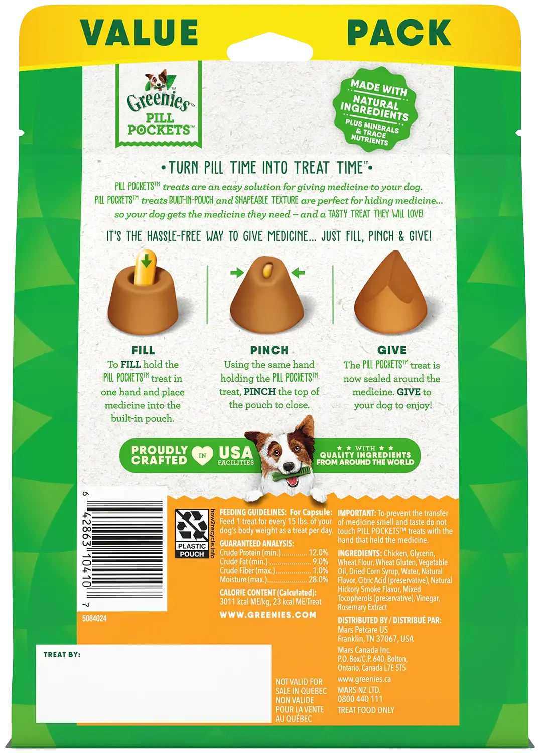 Greenies Capsule Pill Pockets Dog Treats Chicken 15.8-oz 60 Count - Image 3