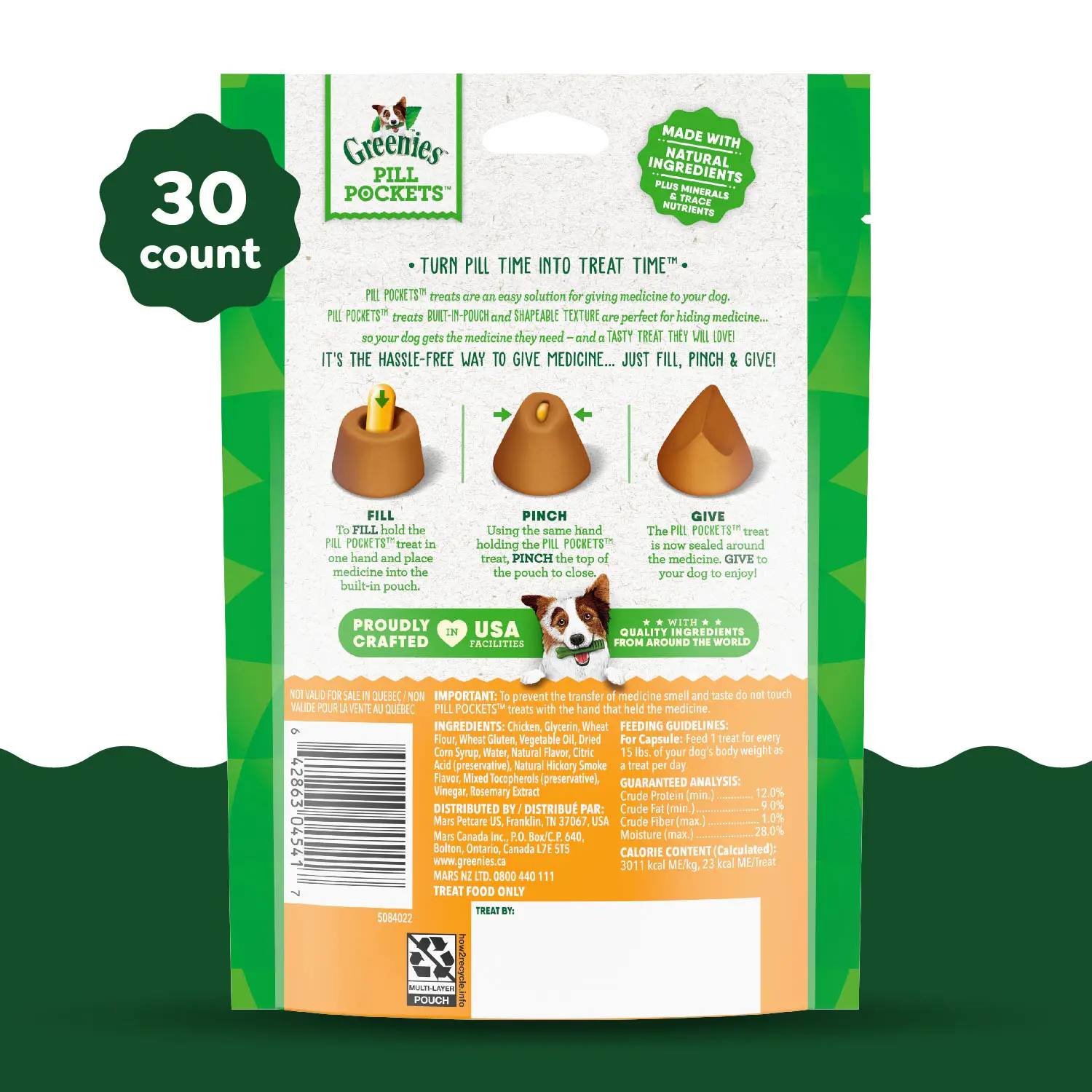 Greenies Capsule Pill Pockets Dog Treats Chicken 7.9-oz 30 Count - Image 4
