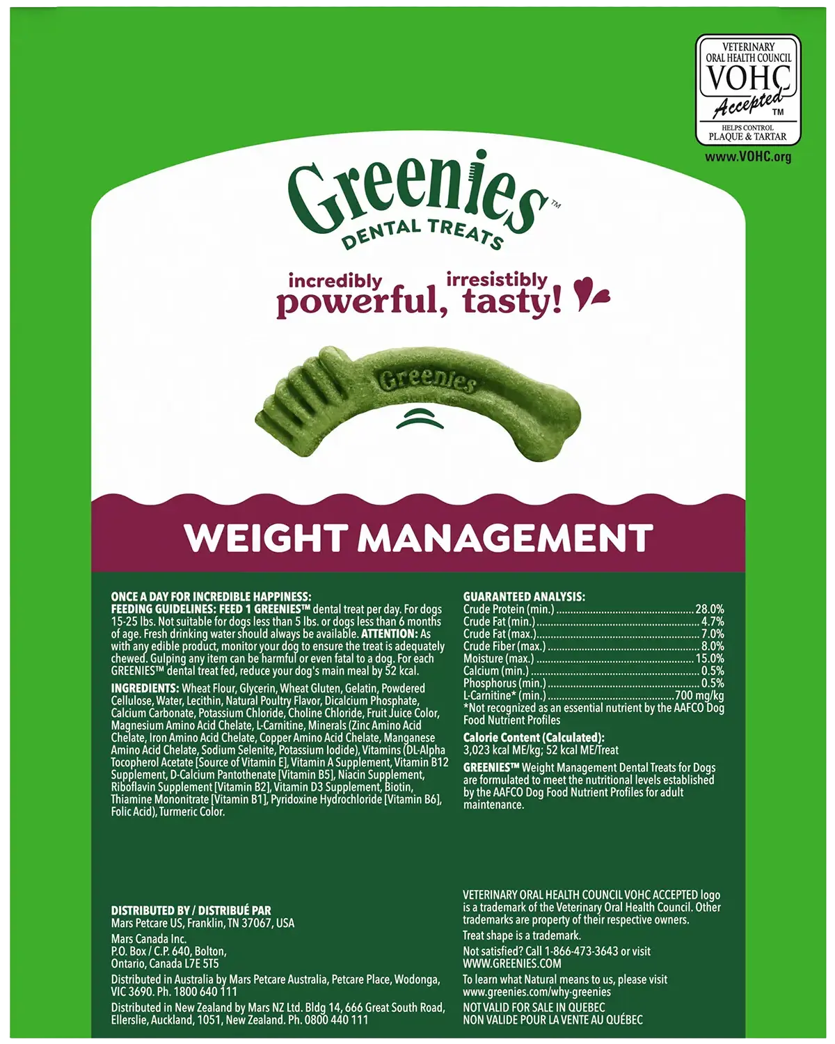 Greenies Weight Management Dog Dental Treats Petite 45 Count 27-oz - Image 2