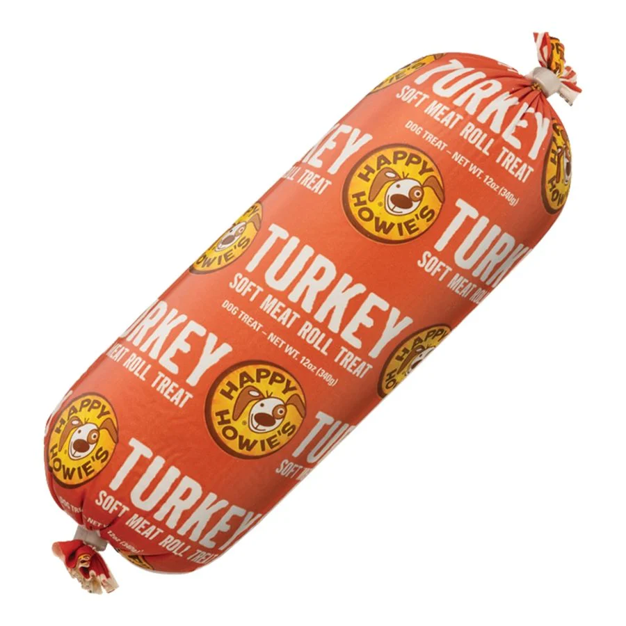 Happy Howie's Turkey Soft Meat Roll Dog Treat 12-oz
