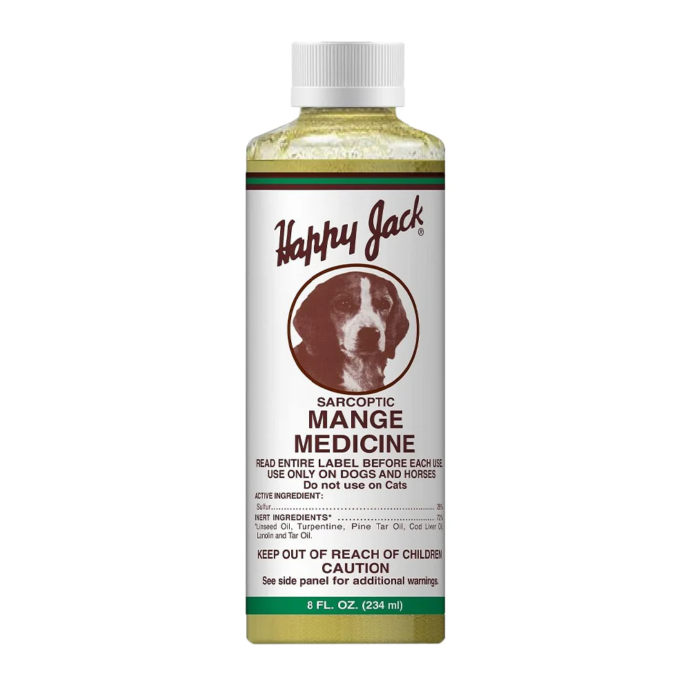 Happy Jack Sarcoptic Mange Medicine for Dogs & Horses 8-oz
