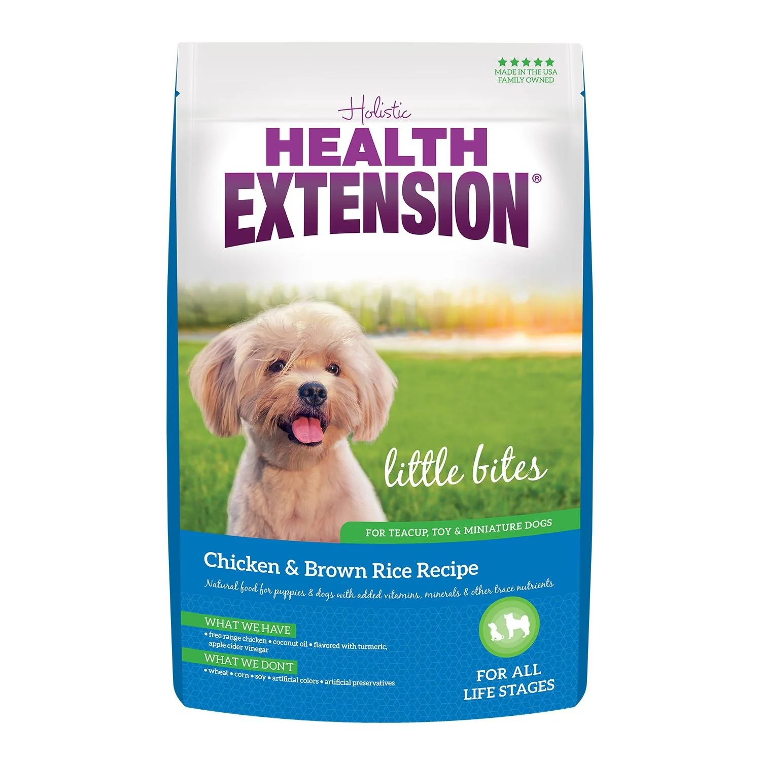 Health Extension Little Bites Dry Dog Food Chicken & Brown Rice Recipe 4-lb