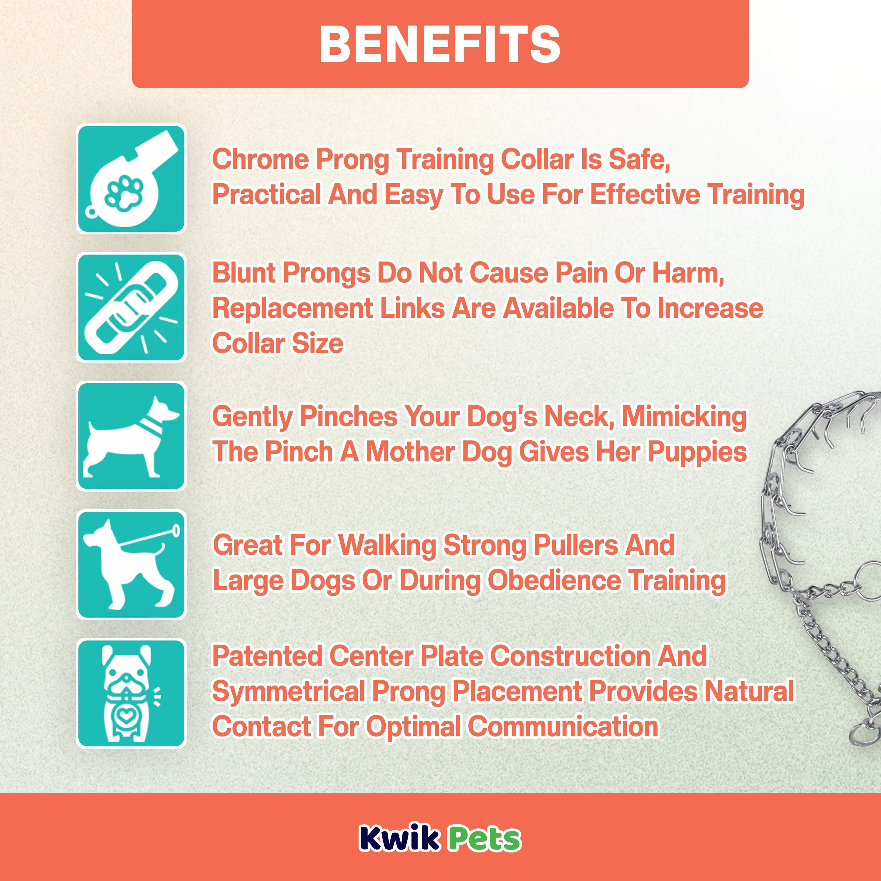 Herm Sprenger Pet Supply Imports Dog Prong Training Collar Small 2.25-mm - Image 3