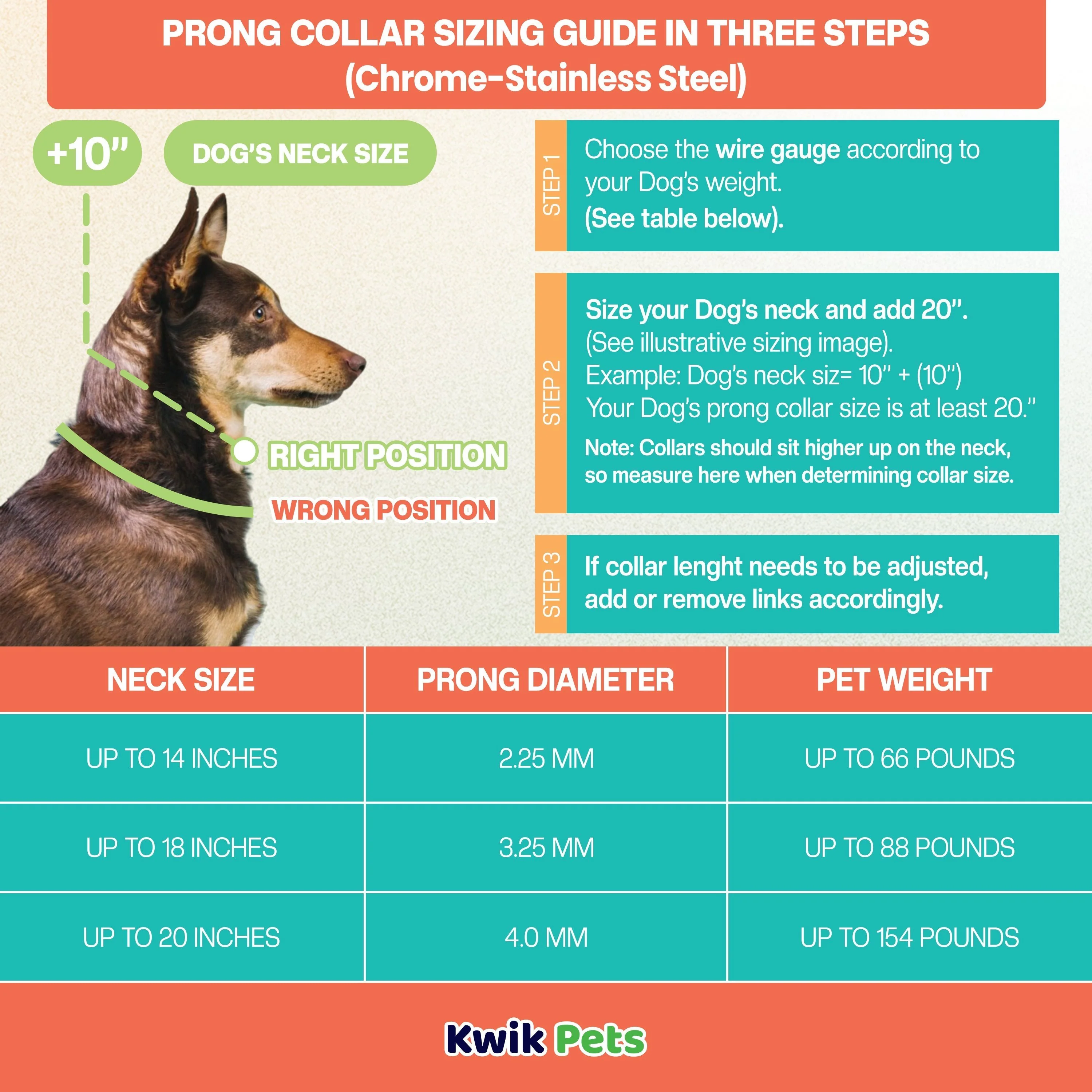 Herm Sprenger Ultra-Plus Dog Prong Training Collar with ClicLock 18-in Neck 3.20-mm Wide - Image 4