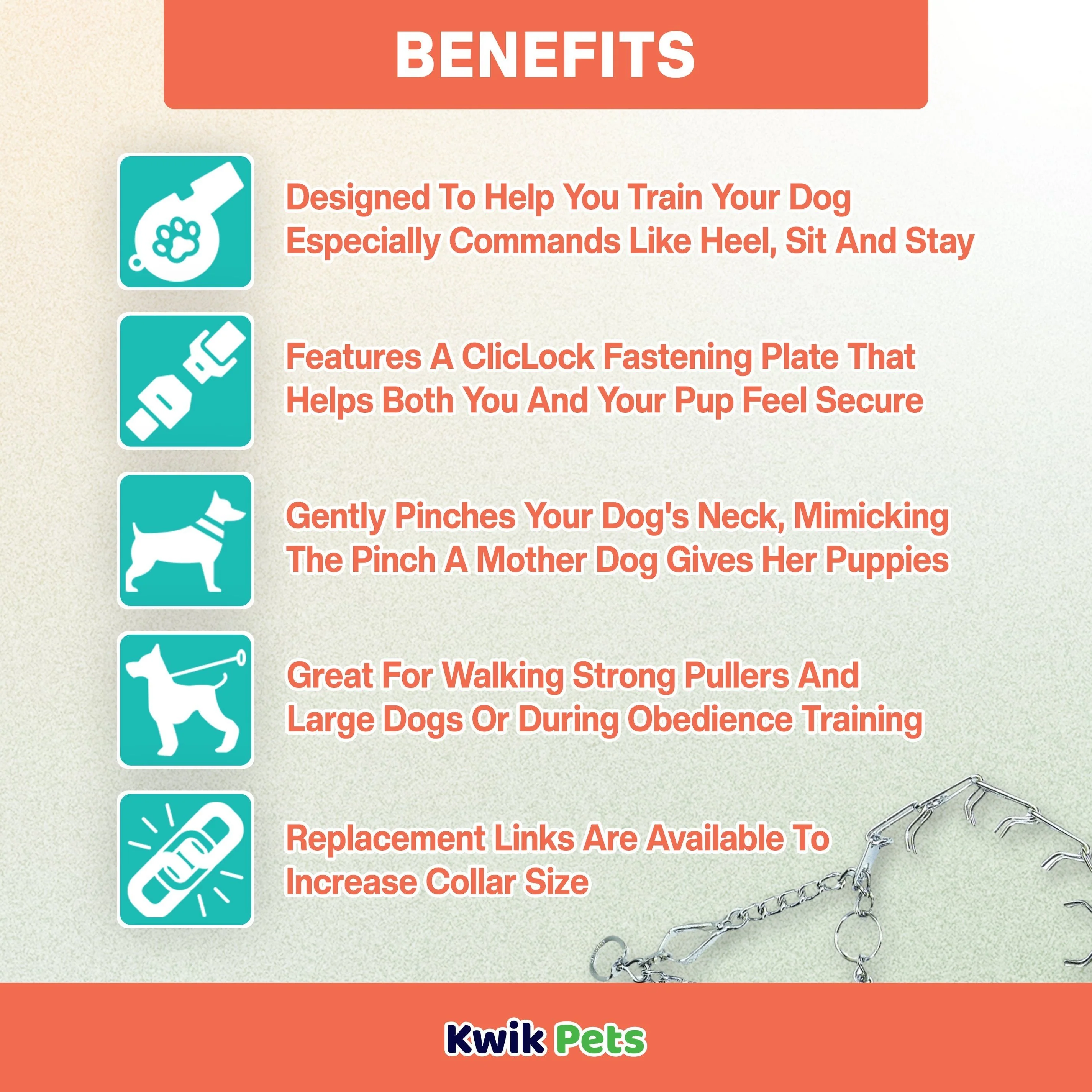 Herm Sprenger Ultra-Plus Dog Prong Training Collar with Latch 20-in Neck 3.25-mm Wide - Image 3