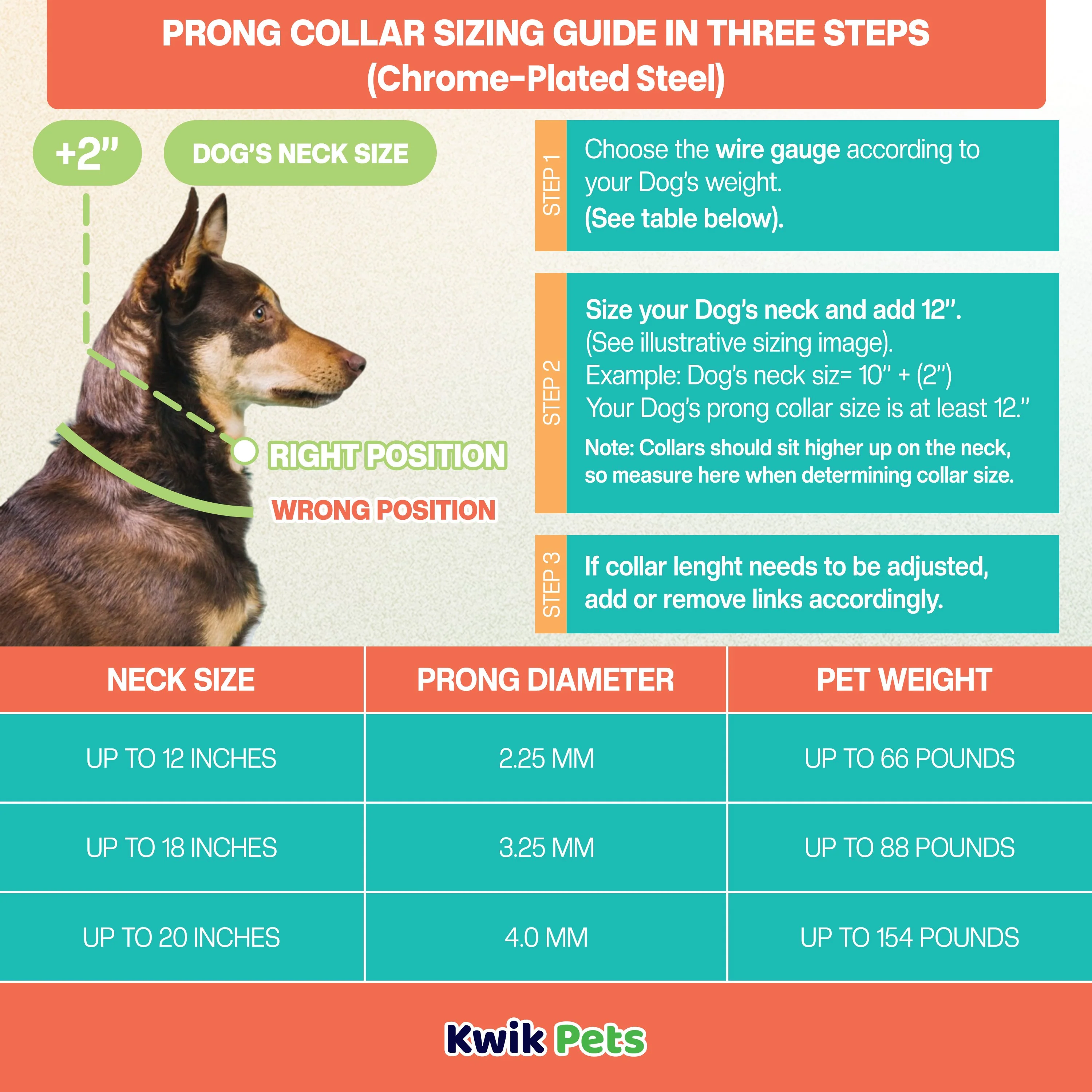 Herm Sprenger Ultra-Plus Stainless Steel Dog Prong Training Collar 12-in Neck 2.25-mm Wide - Image 5