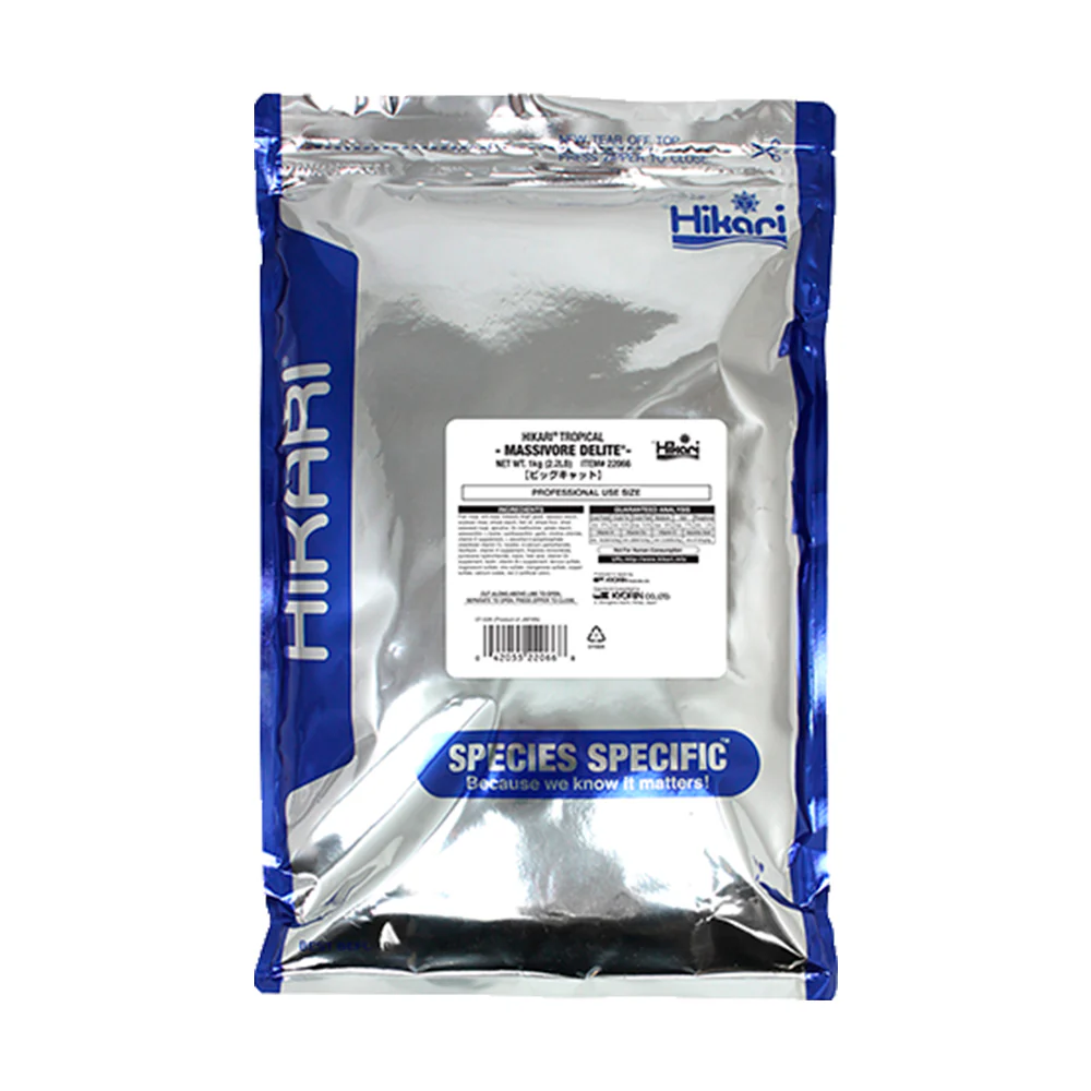 Hikari USA Massivore Delite Carnivore Pellets Fish Food Large 2.2-lb