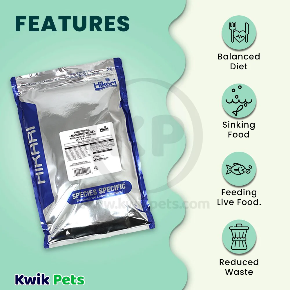 Hikari USA Massivore Delite Carnivore Pellets Fish Food Large 2.2-lb - Image 2