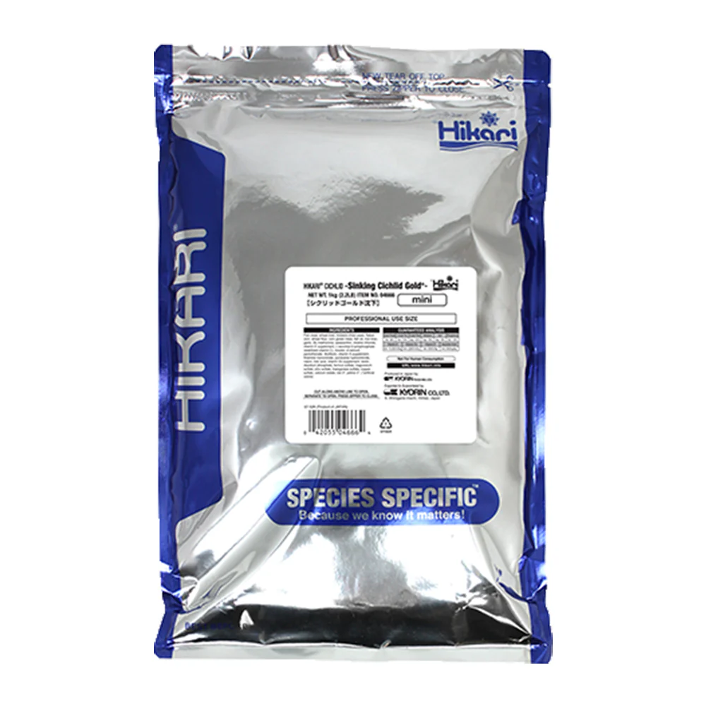 Hikari USA Cichlid Gold Sinking Mini Pellets Fish Food 2.2-lb