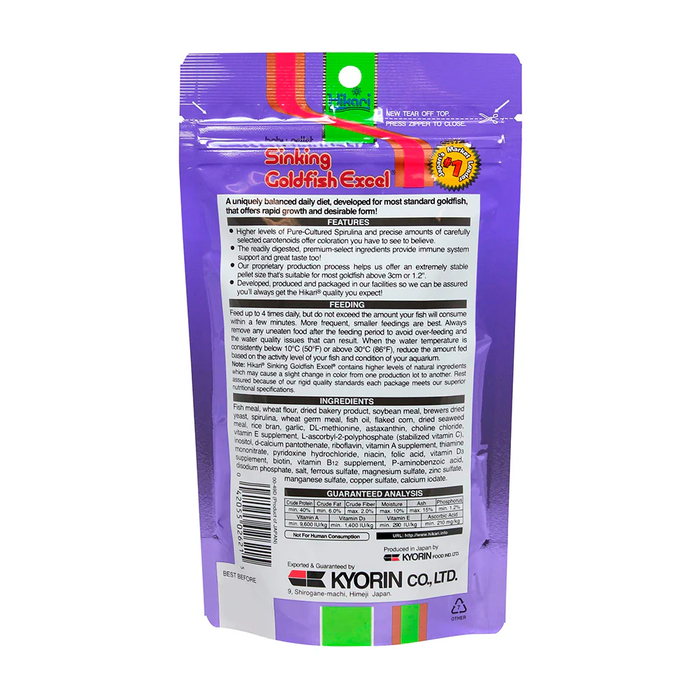 Hikari USA Sinking Goldfish Excel Baby Pellets Fish Food 3.8-oz - Image 6
