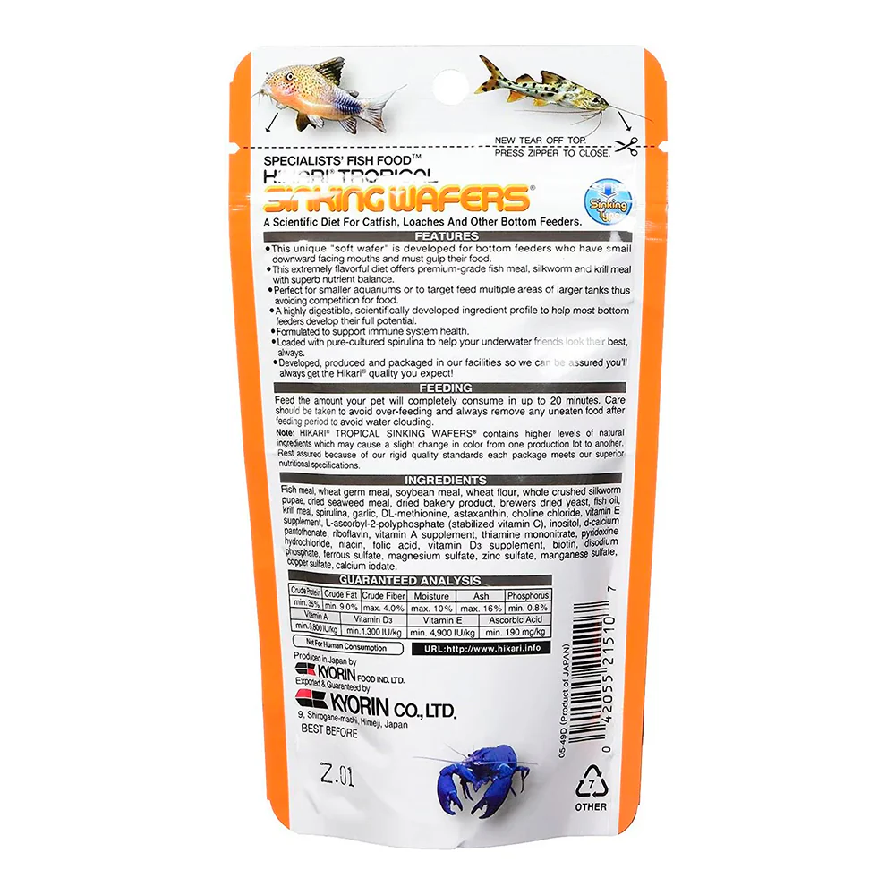 Hikari USA Sinking Wafers Fish Food 1.76-oz - Image 2