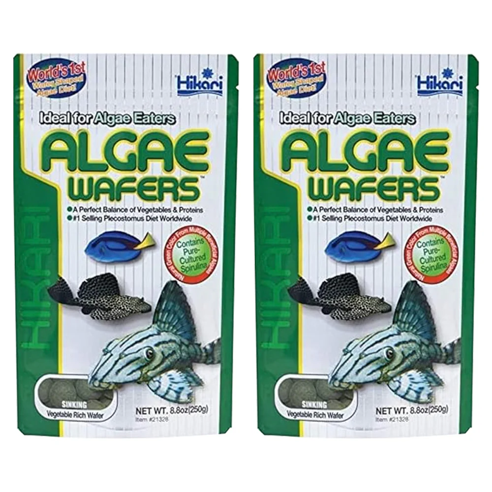 Hikari USA Rapidly Sinking Algae Wafers Fish Food 8.8-oz 2 Pack