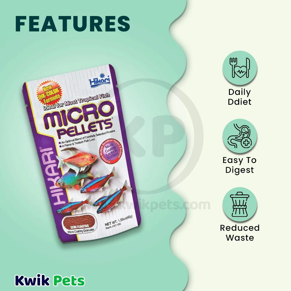 Hikari USA Tropical Semi-Floating Micro Pellets Fish Food 1.58-oz - Image 3