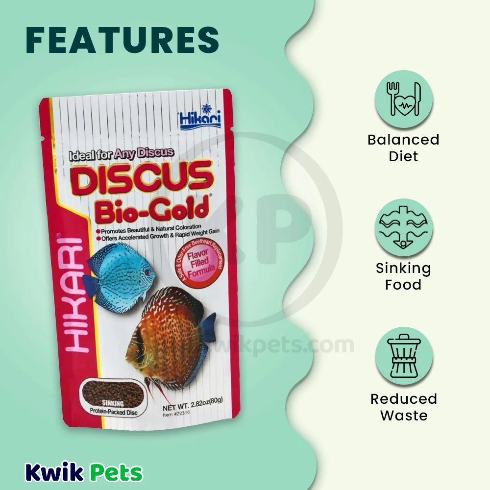 Hikari USA Discus Bio-Gold Sinking Pellets Fish Food 2.82-oz - Image 2