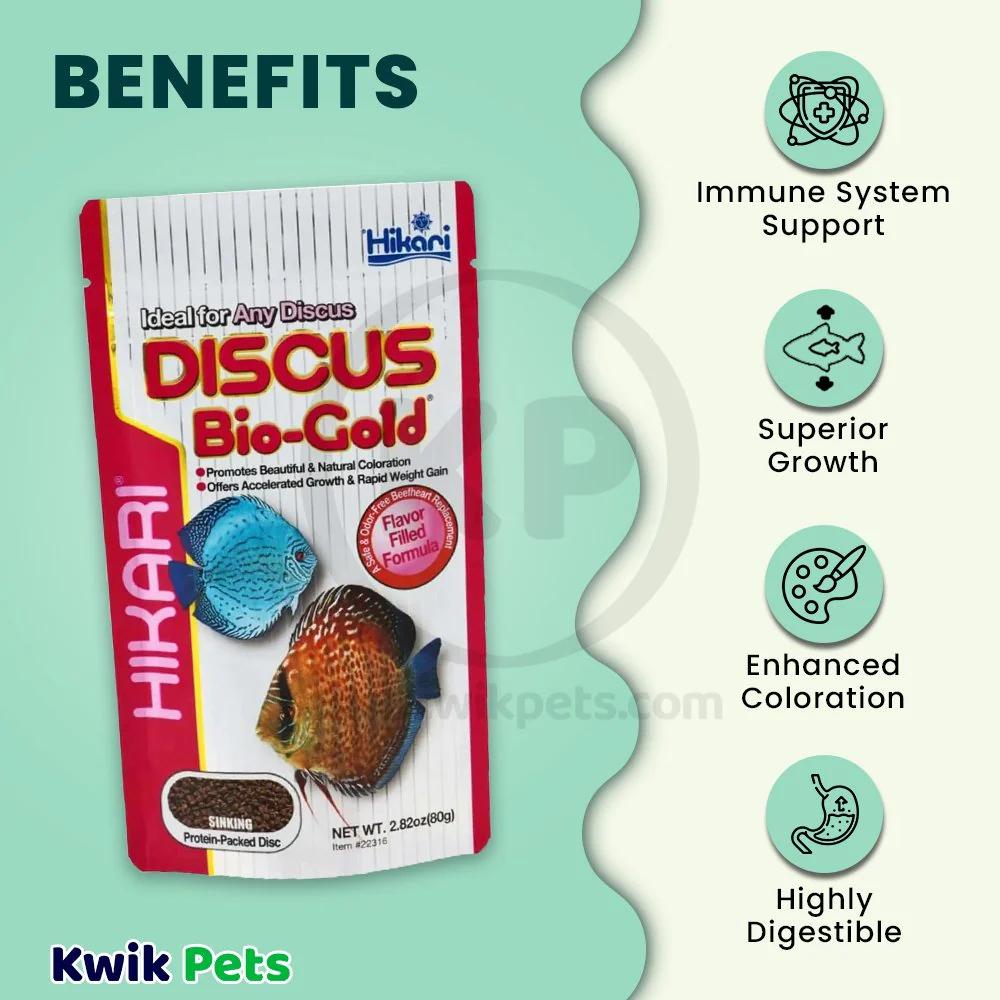 Hikari USA Discus Bio-Gold Sinking Pellets Fish Food 2.82-oz - Image 3