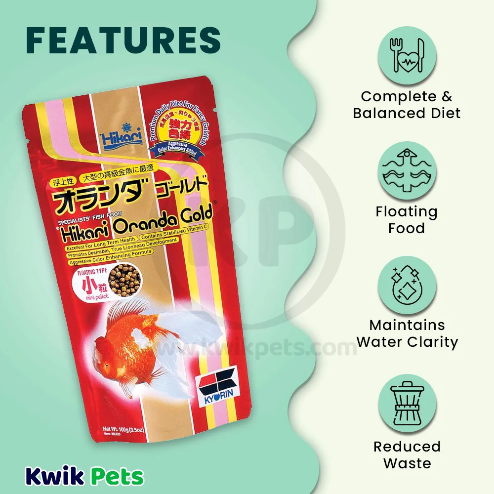 Hikari USA Oranda Gold Floating Mini Pellets Fish Food 3.5-oz - Image 2