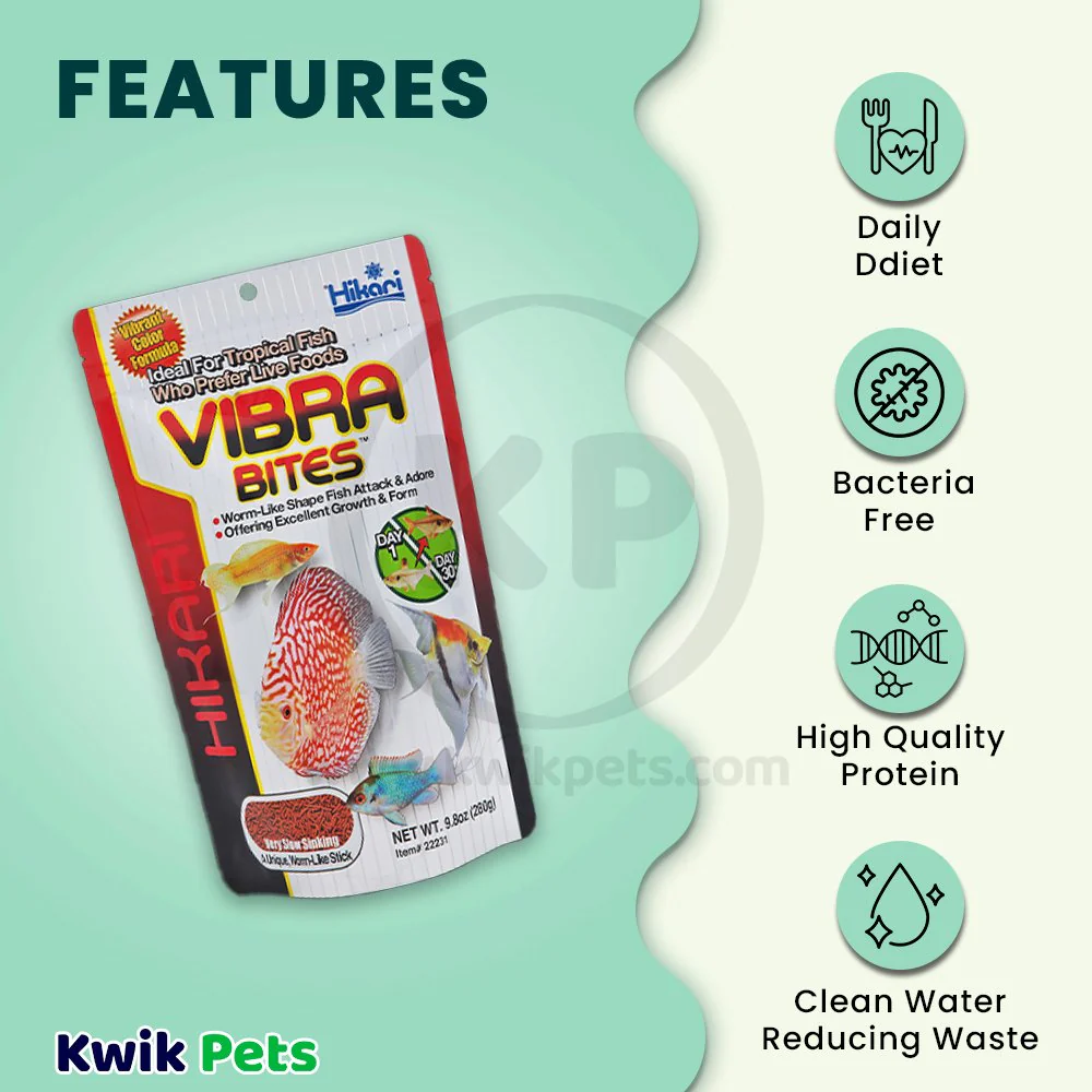 Hikari USA Vibra Bites Tropical Very Slow Sinking Fish Food 9.8-oz - Image 3