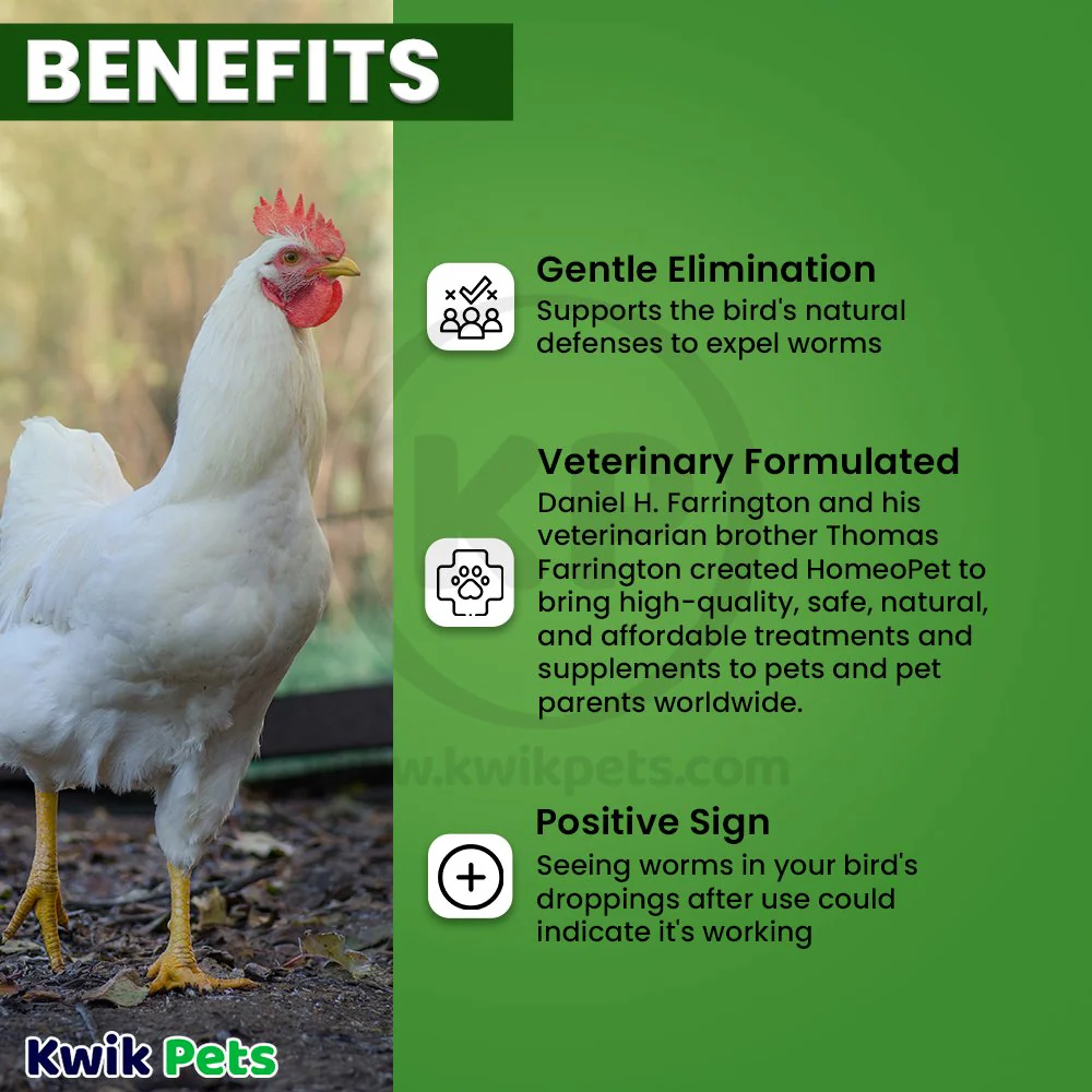 HomeoPet Avian WRM Clear Dewormer for Birds 15-ml - Image 4
