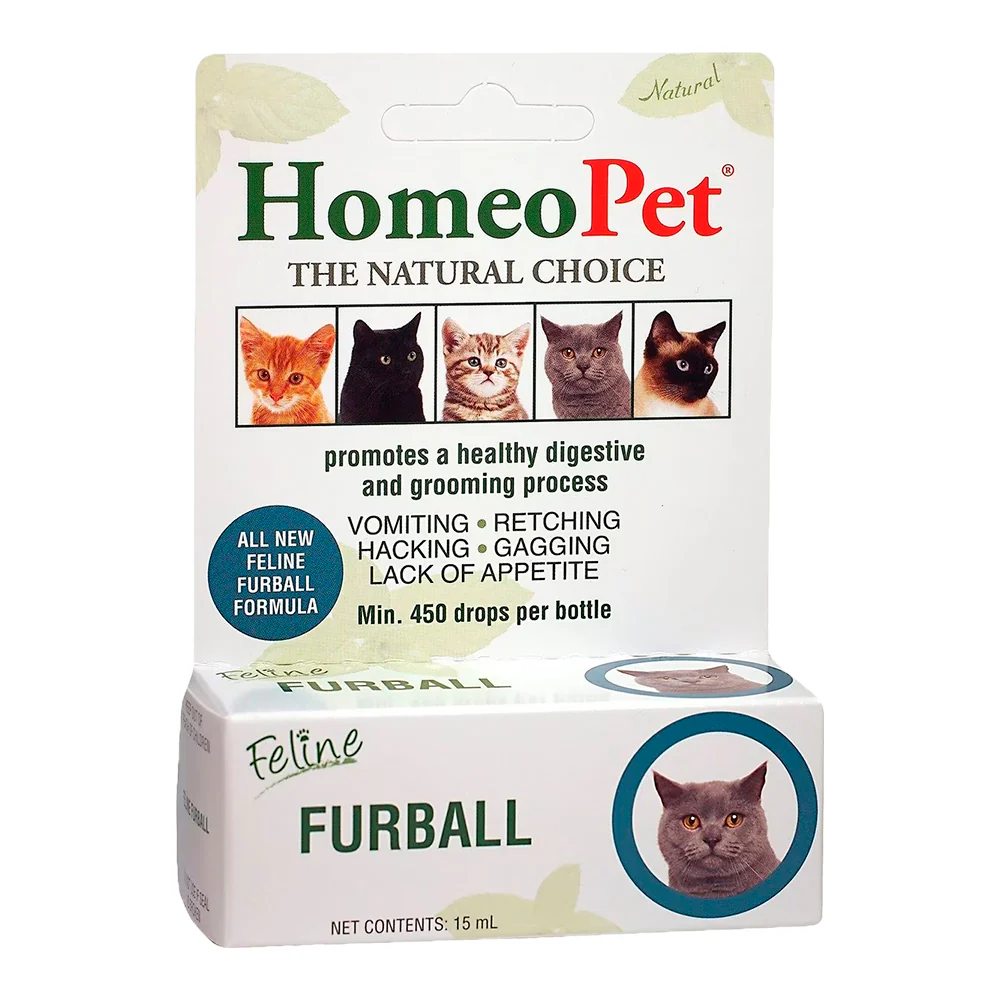 HomeoPet Feline Furball Hairball Control Supplement 15 ml