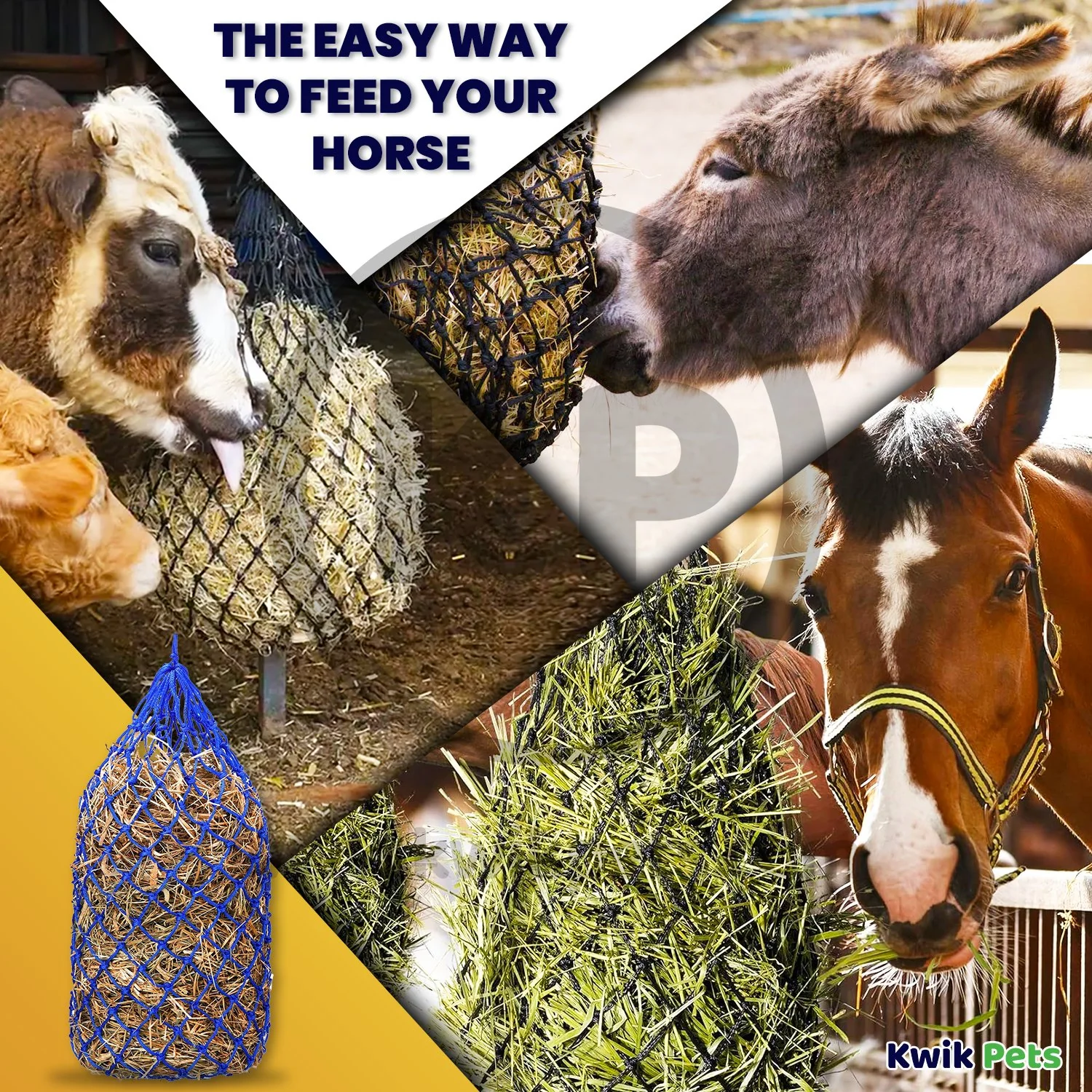 Kwik Pets Horse Hay Bag Blue 42-in - Image 9