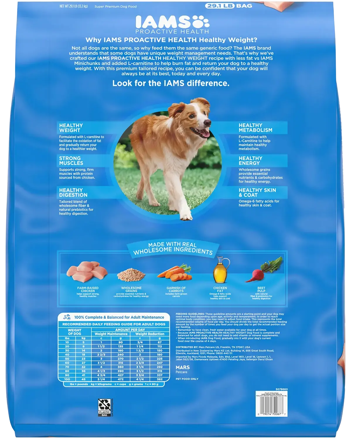 IAMS Healthy Weight Adult Dry Dog Food Chicken 29.1-lb - Image 2