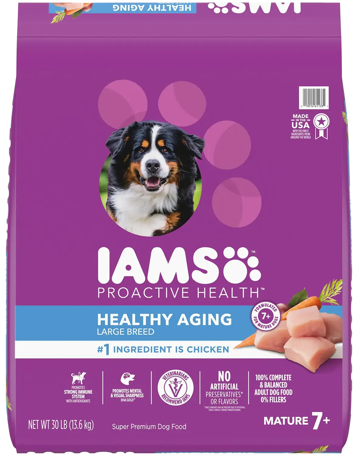 IAMS Mature Adult Large Breed Senior Dry Dog Food Chicken 30-lb
