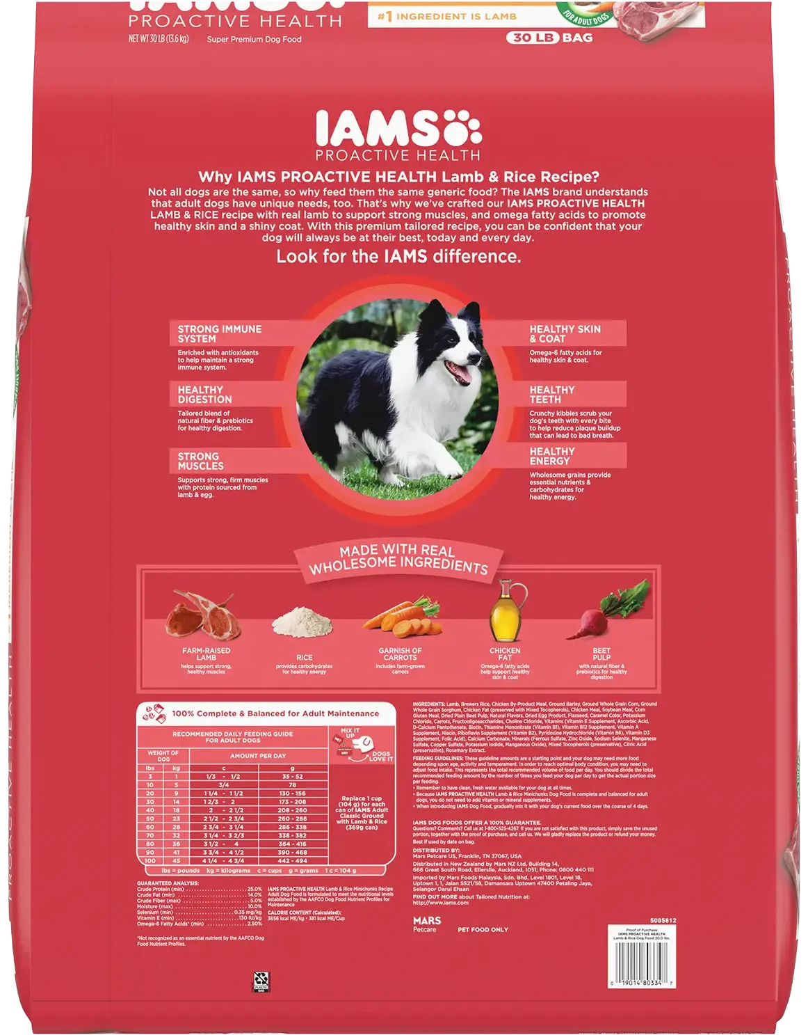 IAMS Minichunks Adult Dry Dog Food Lamb & Rice 30-lb - Image 2