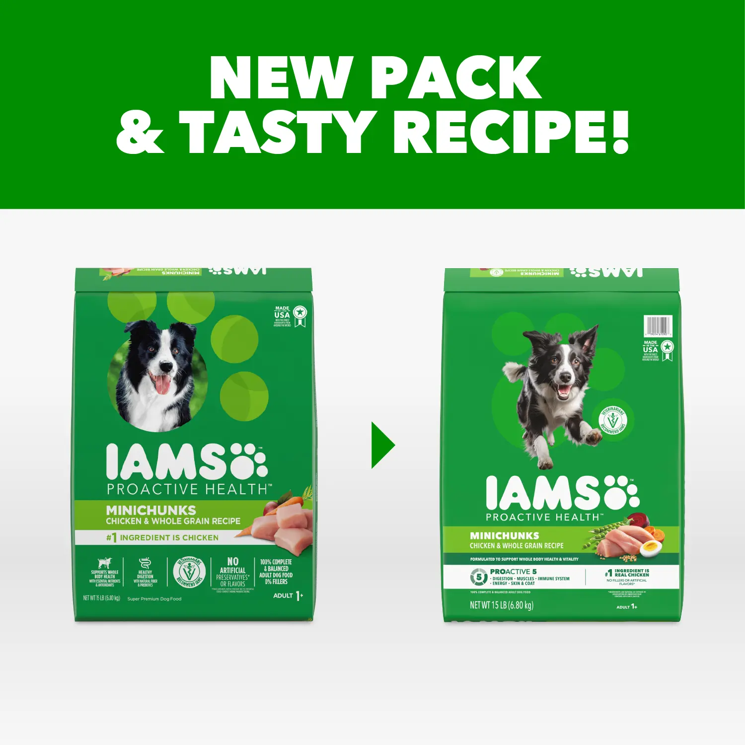 IAMS Minichunks Small Kibble High Protein Adult Dry Dog Food Real Chicken 15-lb - Image 3