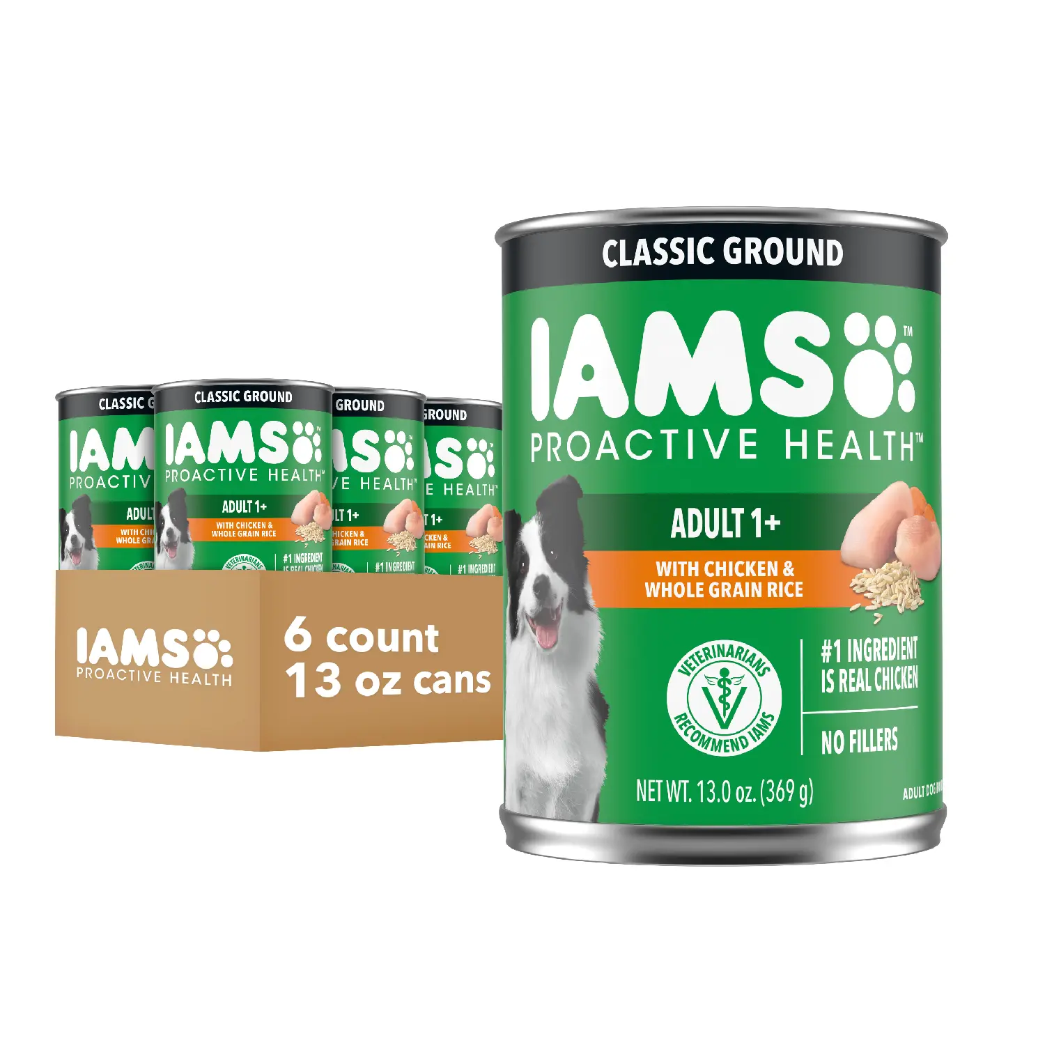 IAMS Proactive Health Adult Wet Dog Food Pate with Chicken & Rice 6 Count 13-oz - Image 11