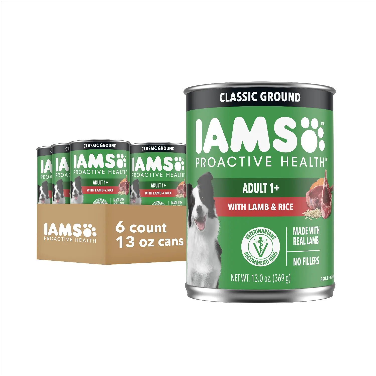 IAMS Proactive Health Adult Wet Dog Food Pate with Lamb & Rice 6 Count 13-oz - Image 13