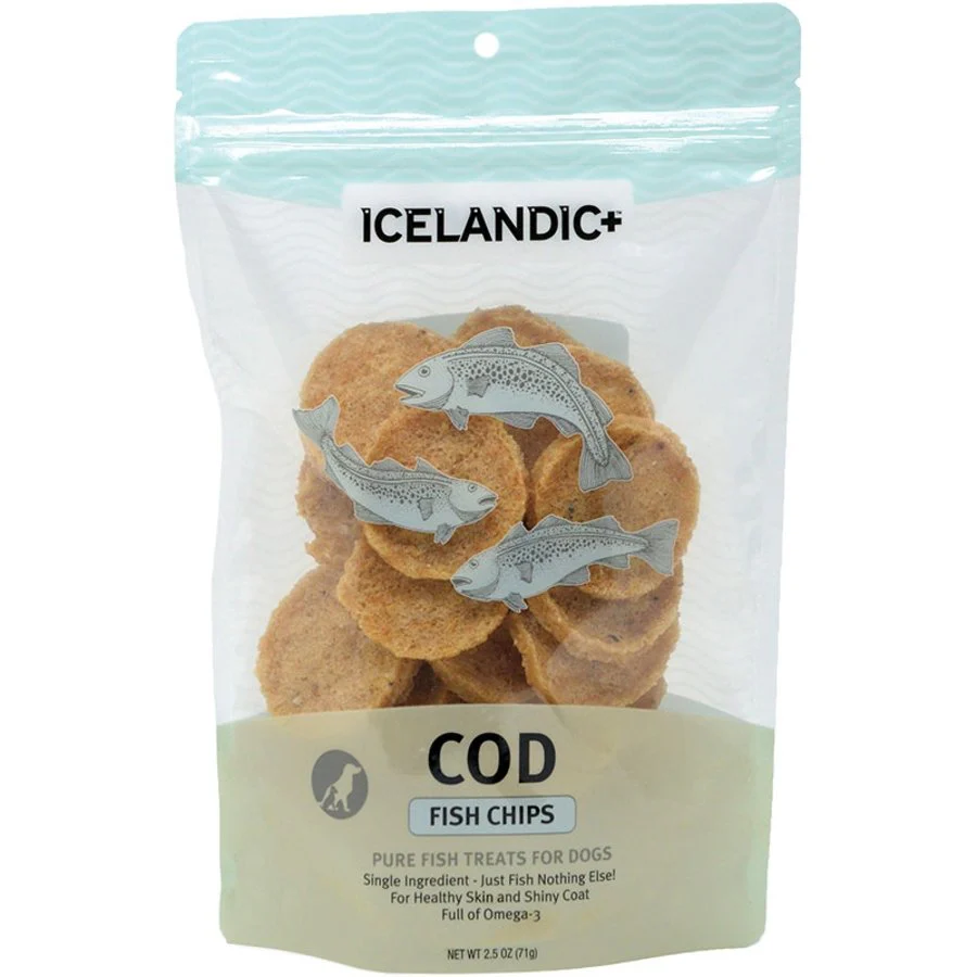 Icelandic+ Cod Fish Chips Crunchy Dog Treats 2.5-oz