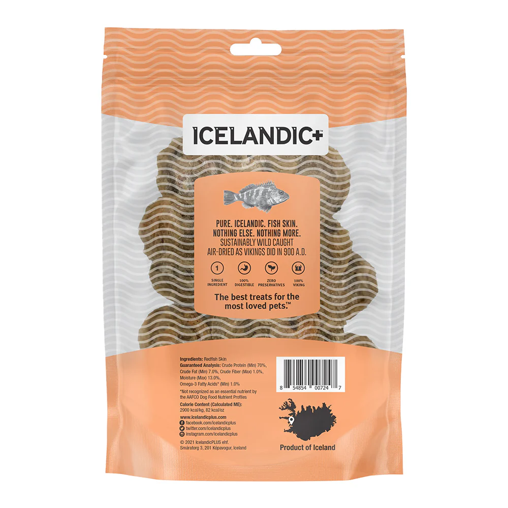 Icelandic+ Redfish Skin Rolls Natural Dog Treats 3-oz - Image 2